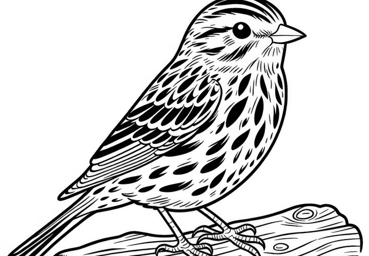 Gullspurv fugl Europa fargelegging gratis nedlasting