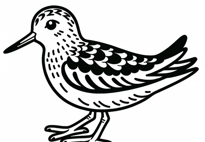 Imagem para colorir de um andarilho das margens dos rios - Imagem gratuita para a Europa