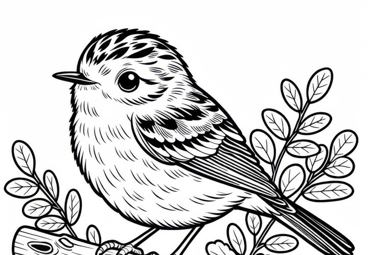 Chantonneur d'oiseaux Europe dessin à colorier gratuit