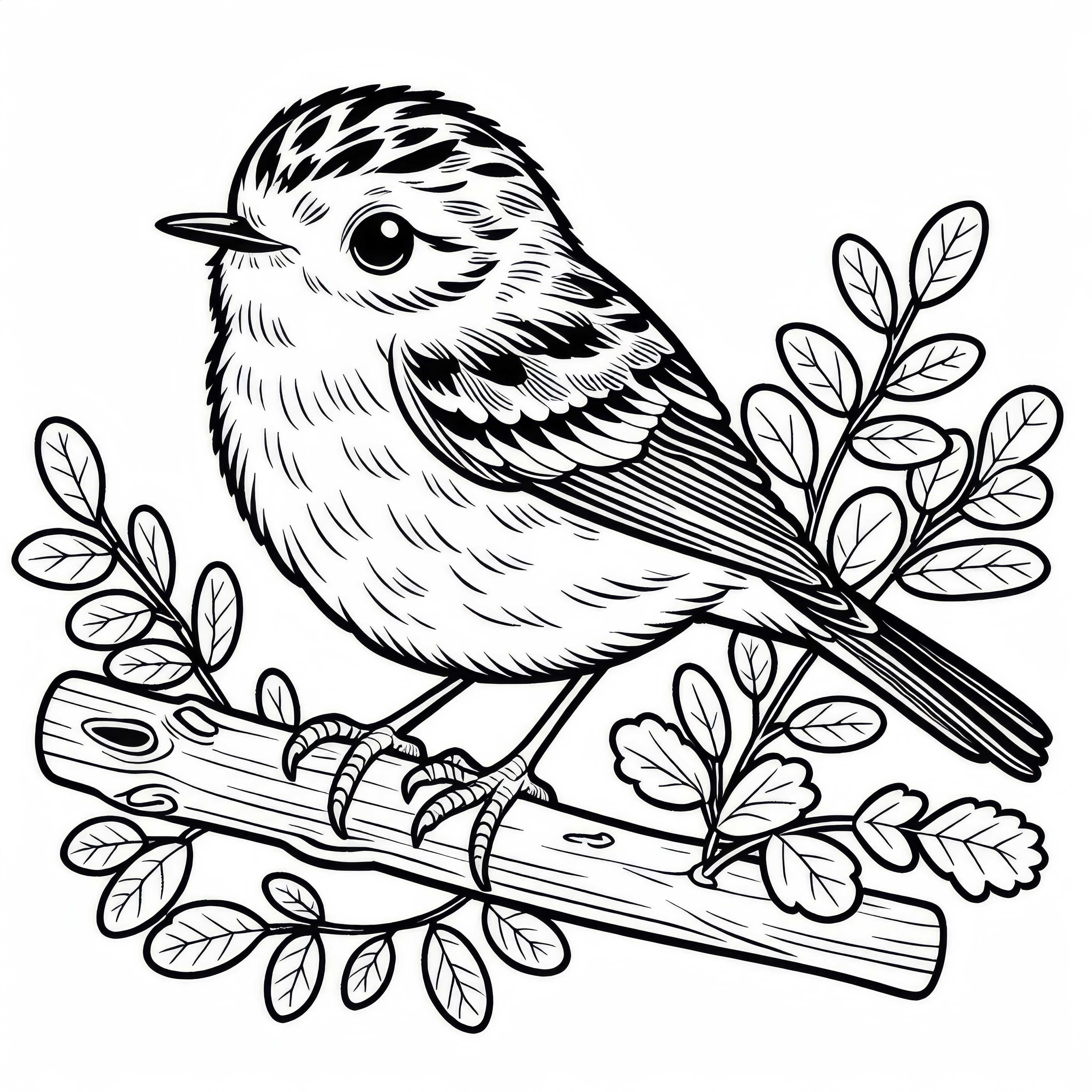 Modèle de coloriage d'oiseau chanteur d'Europe gratuit Colibri oiseau Europe modèle de coloriage gratuit
