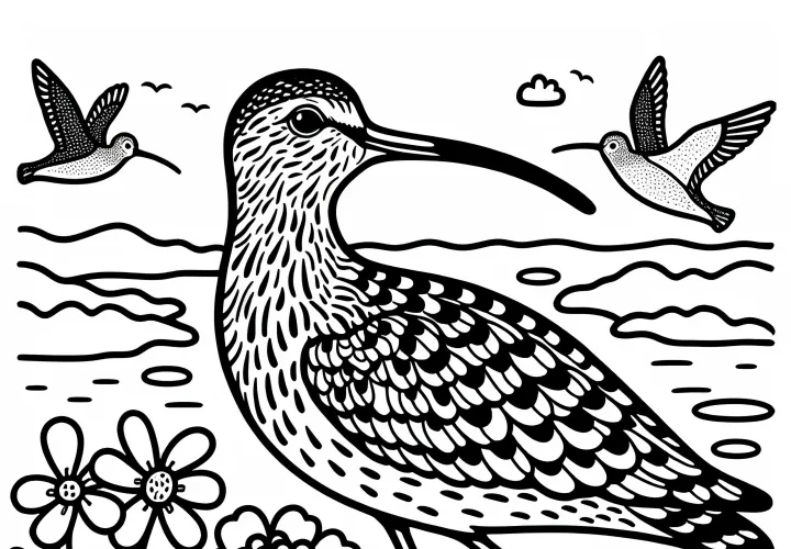 Veľký bahniak – vták v Európe ako omaľovánka zadarmo Veľký bahniak – vták v Európe ako omaľovánka zadarmo