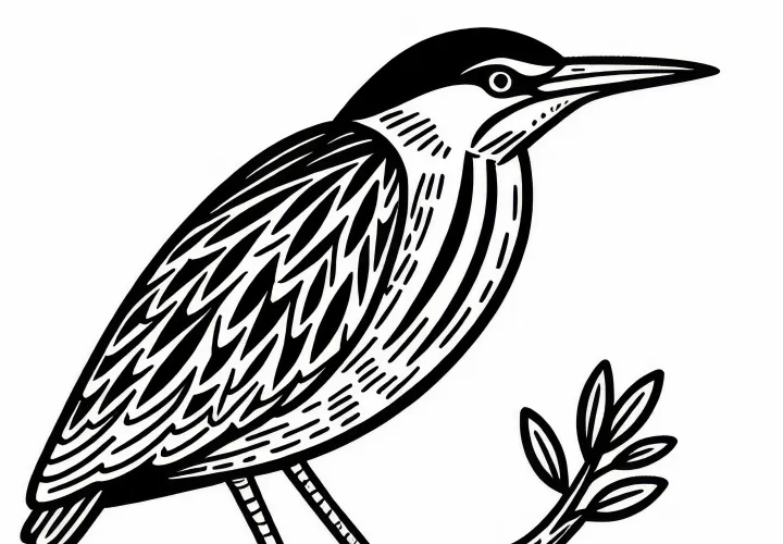 Pintura para colorir do pássaro íbis da Europa grátis