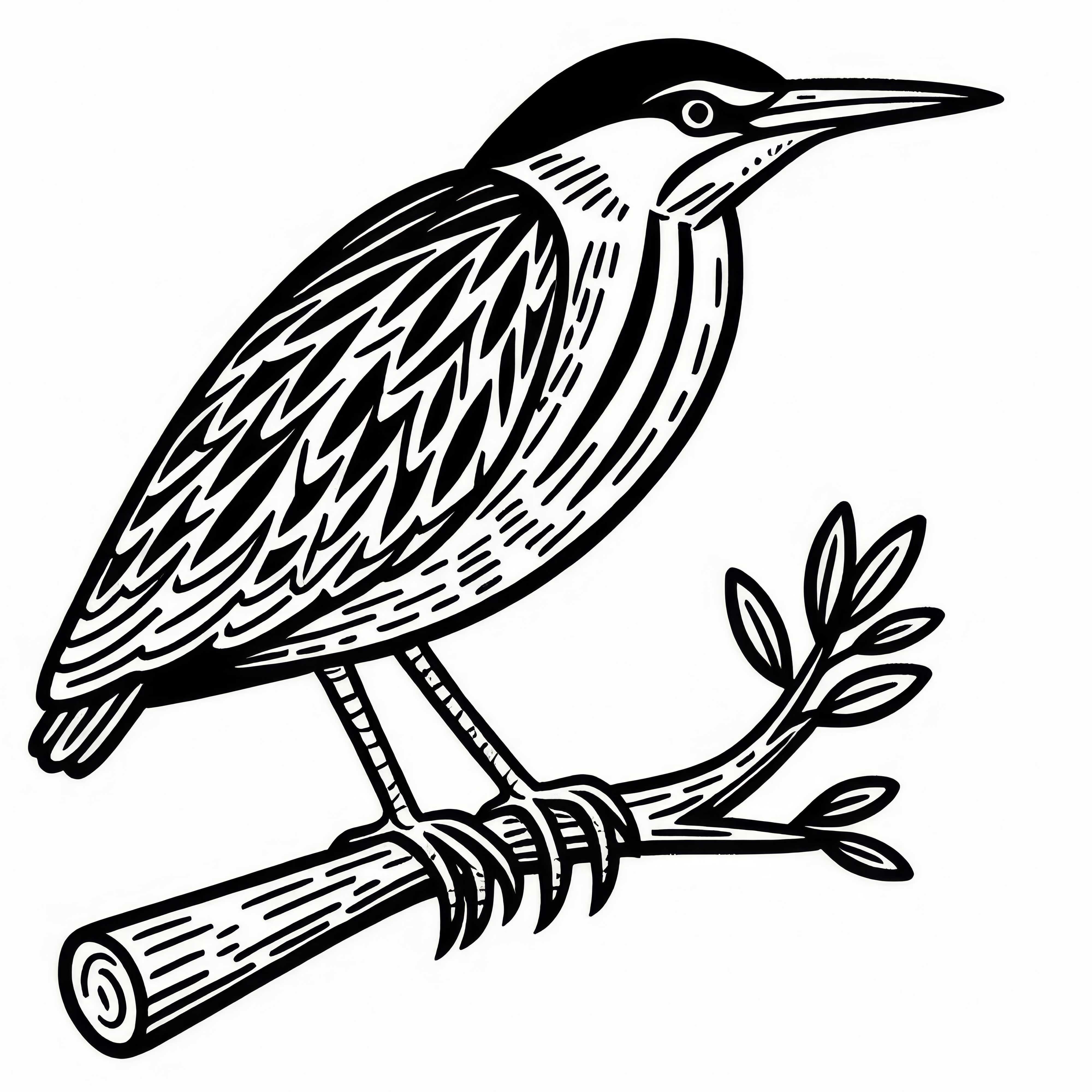 Modèle de coloriage de la grande aigrette Europe gratuit Cigogne de roseau Oiseau Europe Coloriage Gratuit