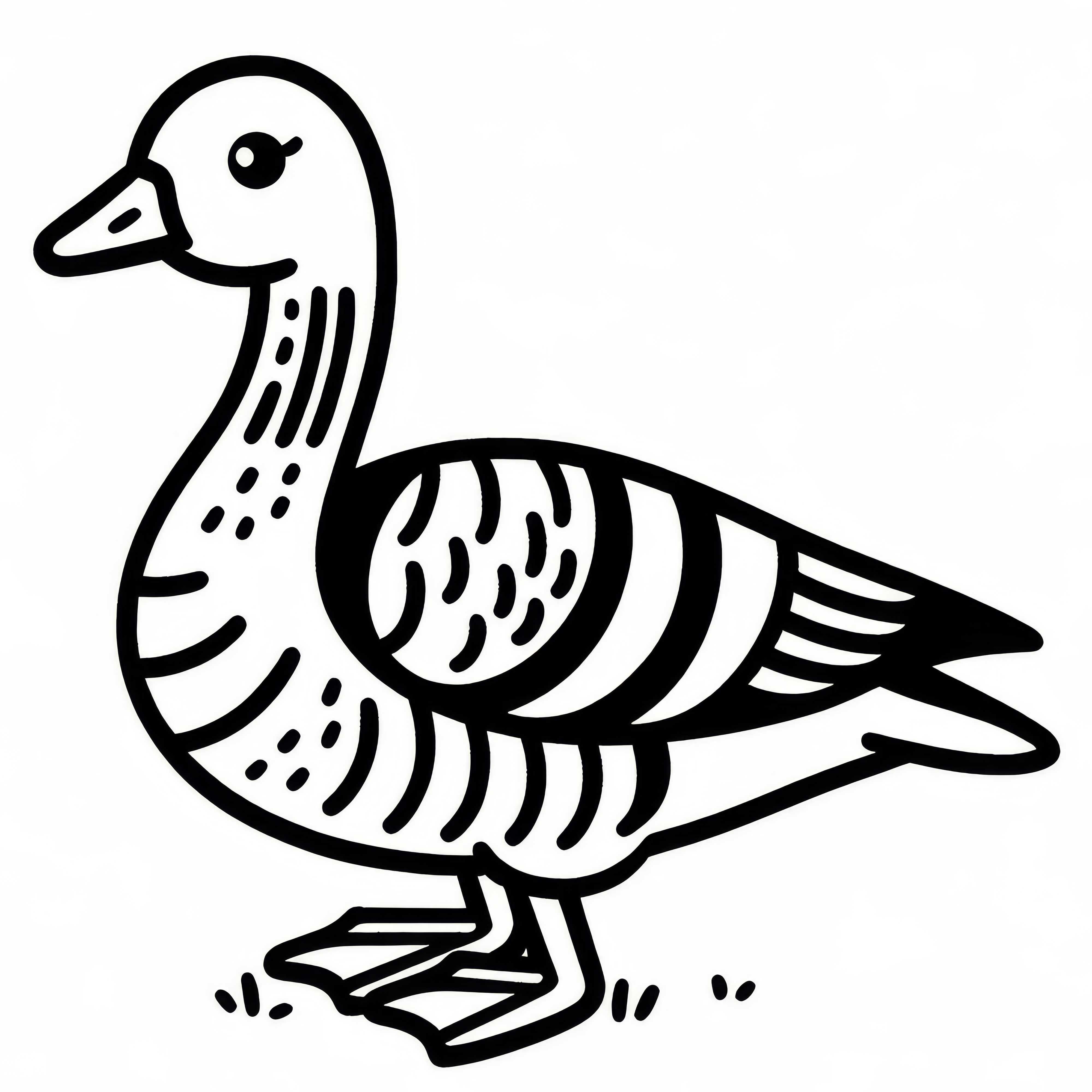 Oie cendr&eacute;e &ndash; Oiseau en Europe &agrave; colorier gratuitement