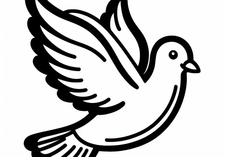 Pombo como ave na Europa - Desenho para colorir grátis