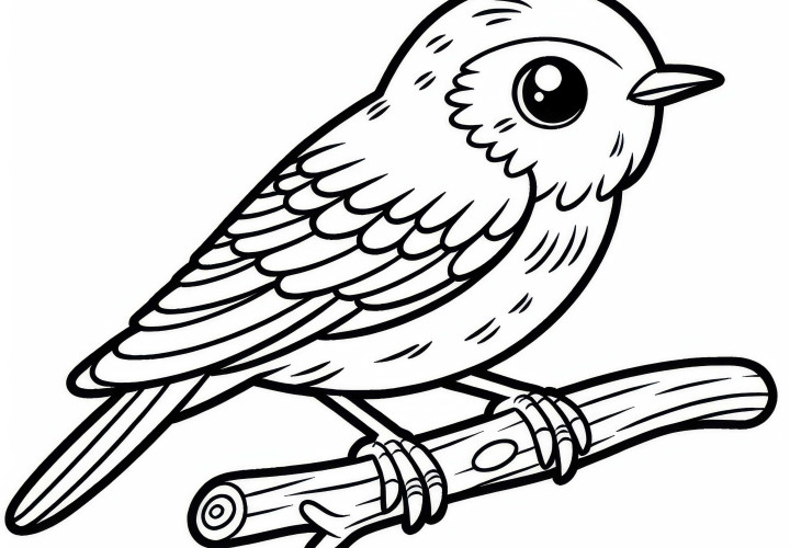 Zilpzalp Oiseau Europe Page à colorier Gratuite