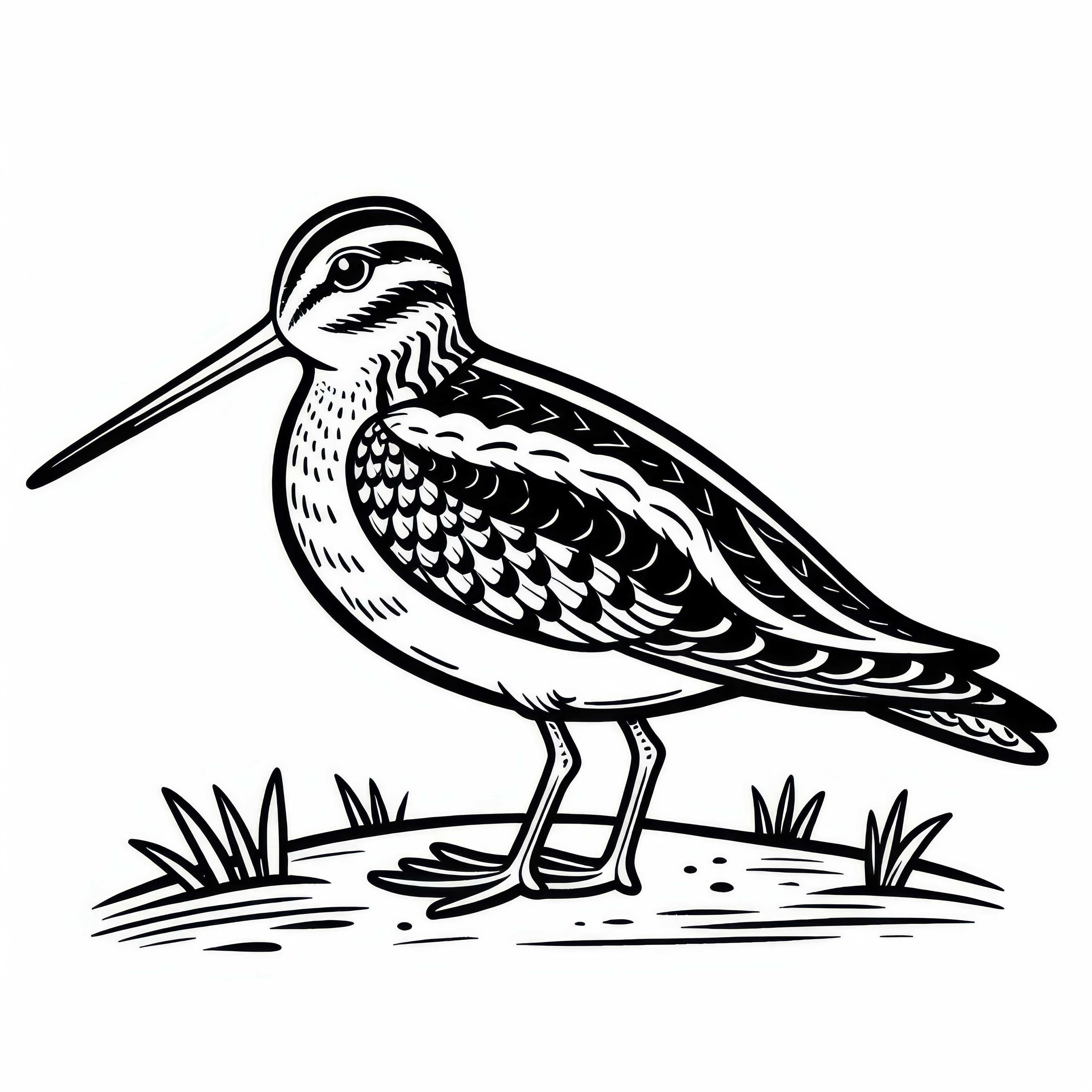 Dessin &agrave; colorier d&rsquo;un b&eacute;cassine &ndash; Mod&egrave;les &agrave; colorier gratuits pour enfants