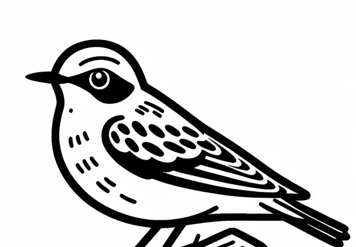 Desenho para colorir do pássaro Steinenglimmer na Europa grátis