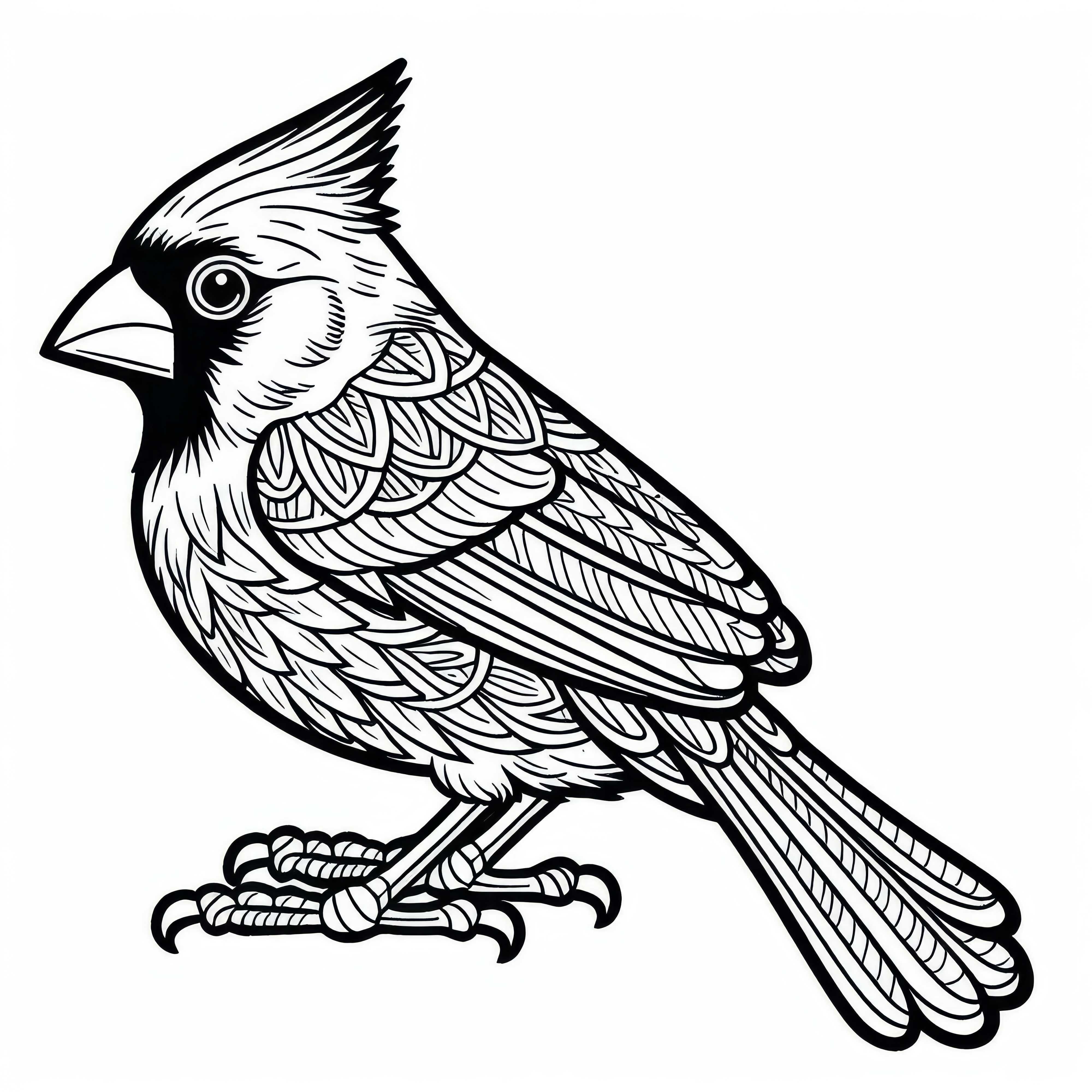 Red Cardinal – Northern Cardinal bird in North America as a coloring page for free Northern Cardinal - Northern Cardinal bird in North America as a free coloring page