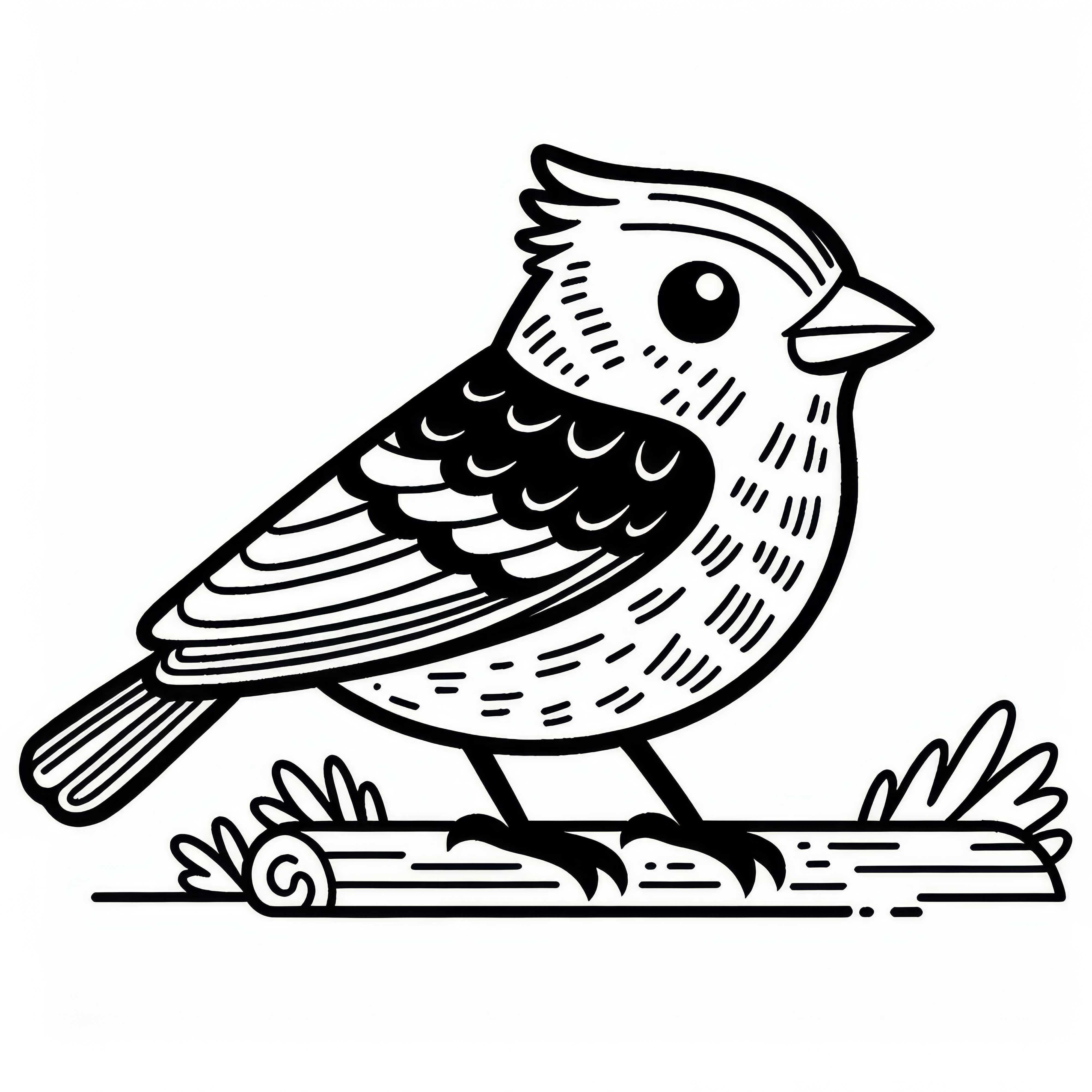 Crossbill – Coloring page for bird fans in North America Crossbill – Coloring page for bird fans in North America