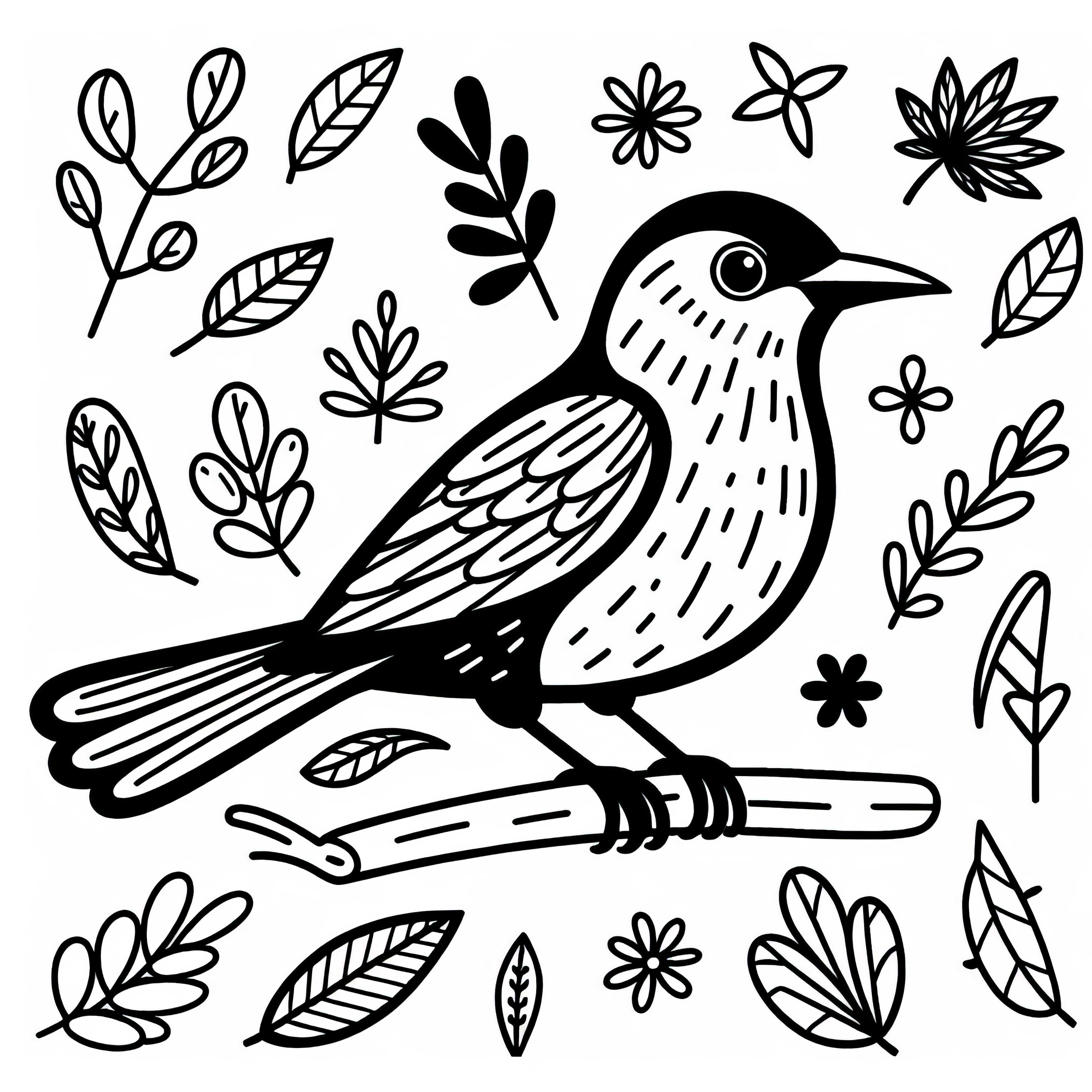 Purple Grackle – Common Grackle bird from North America as a coloring page Purple Grackle – Common Grackle bird from North America as a coloring page