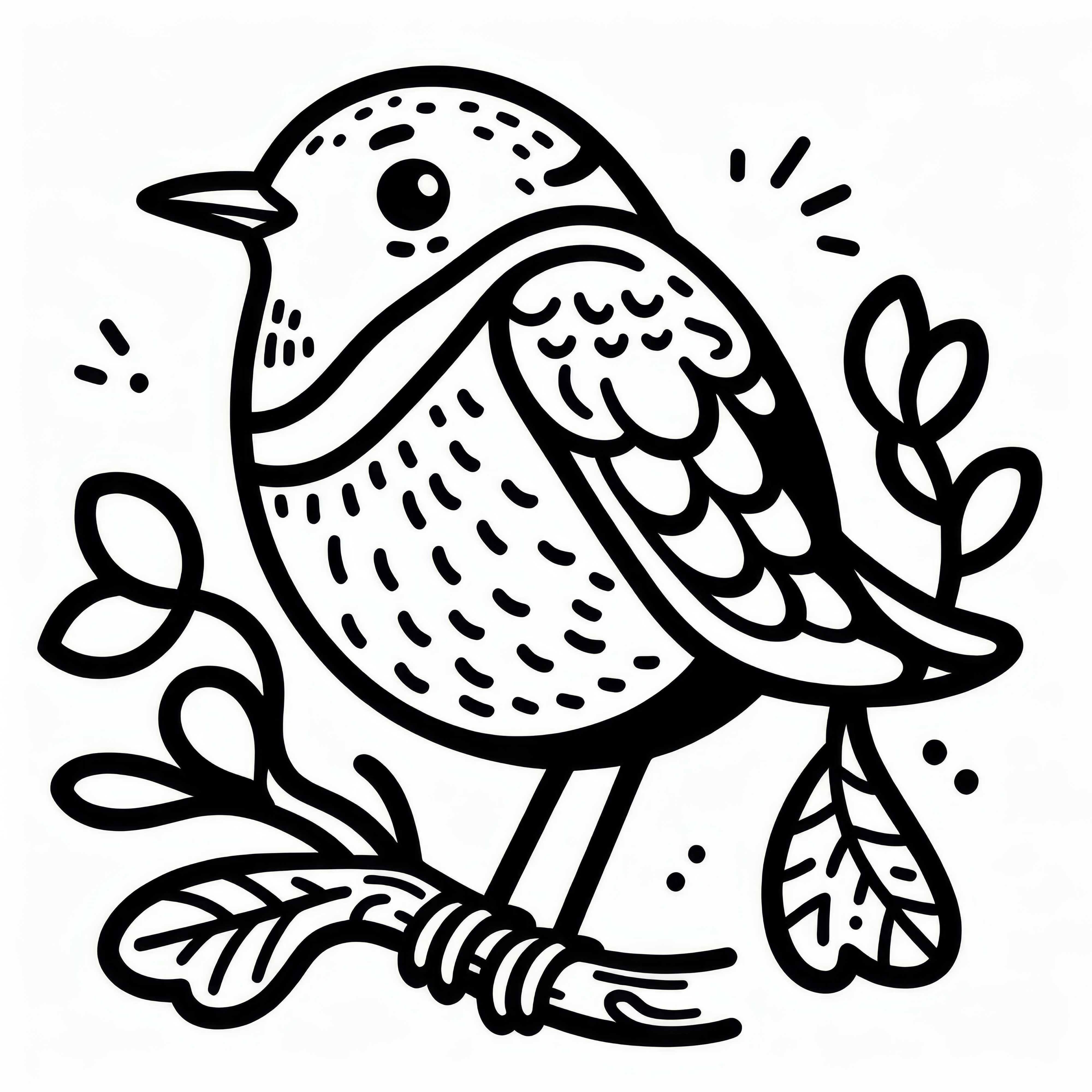 Wandering thrush – American Robin – Bird – North America – Free coloring page Wandering thrush – American Robin – Bird – North America – Free coloring page