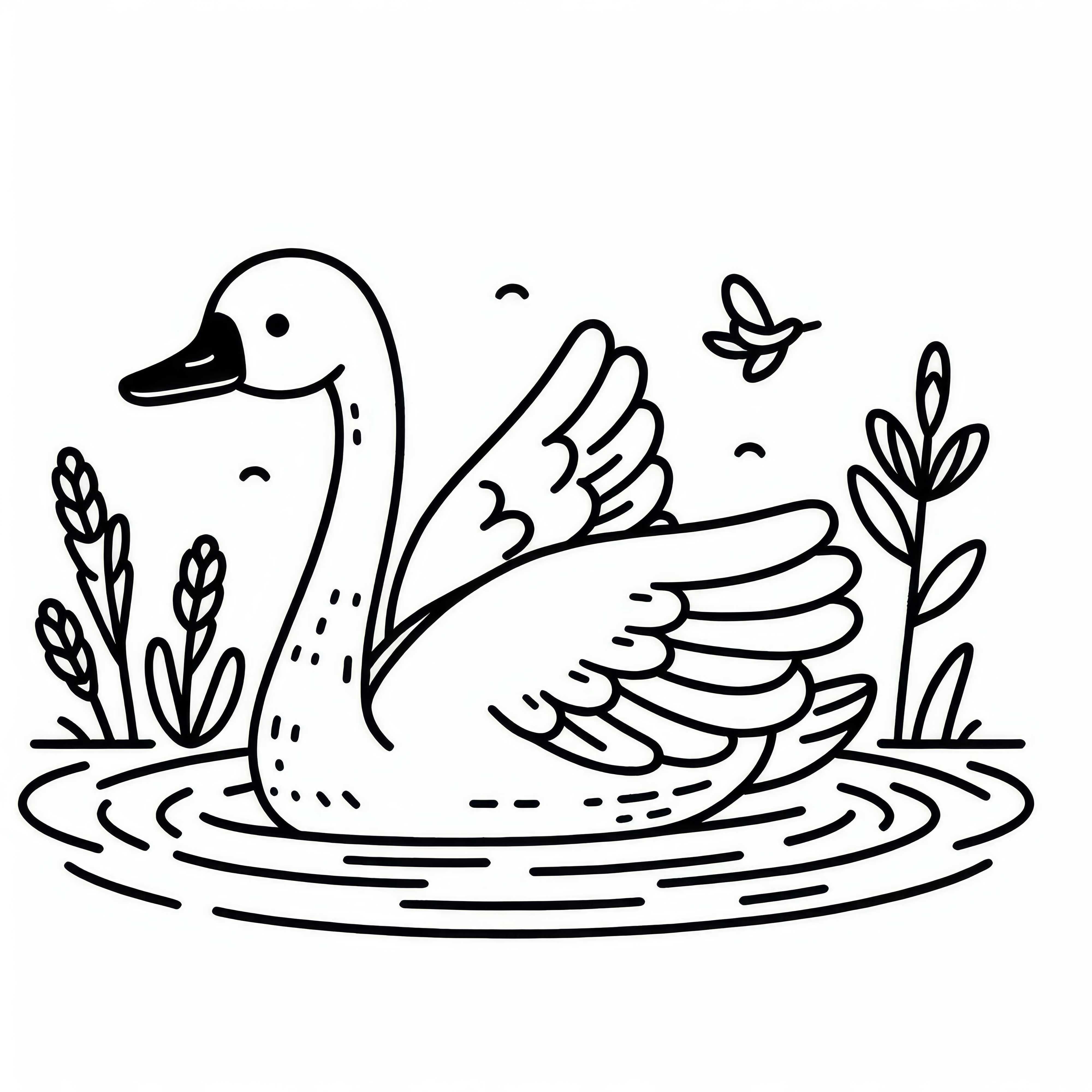 Cygne trompette &ndash; Trumpeter Swan &ndash; Oiseau Am&eacute;rique du Nord &ndash; Coloriage Gratuit