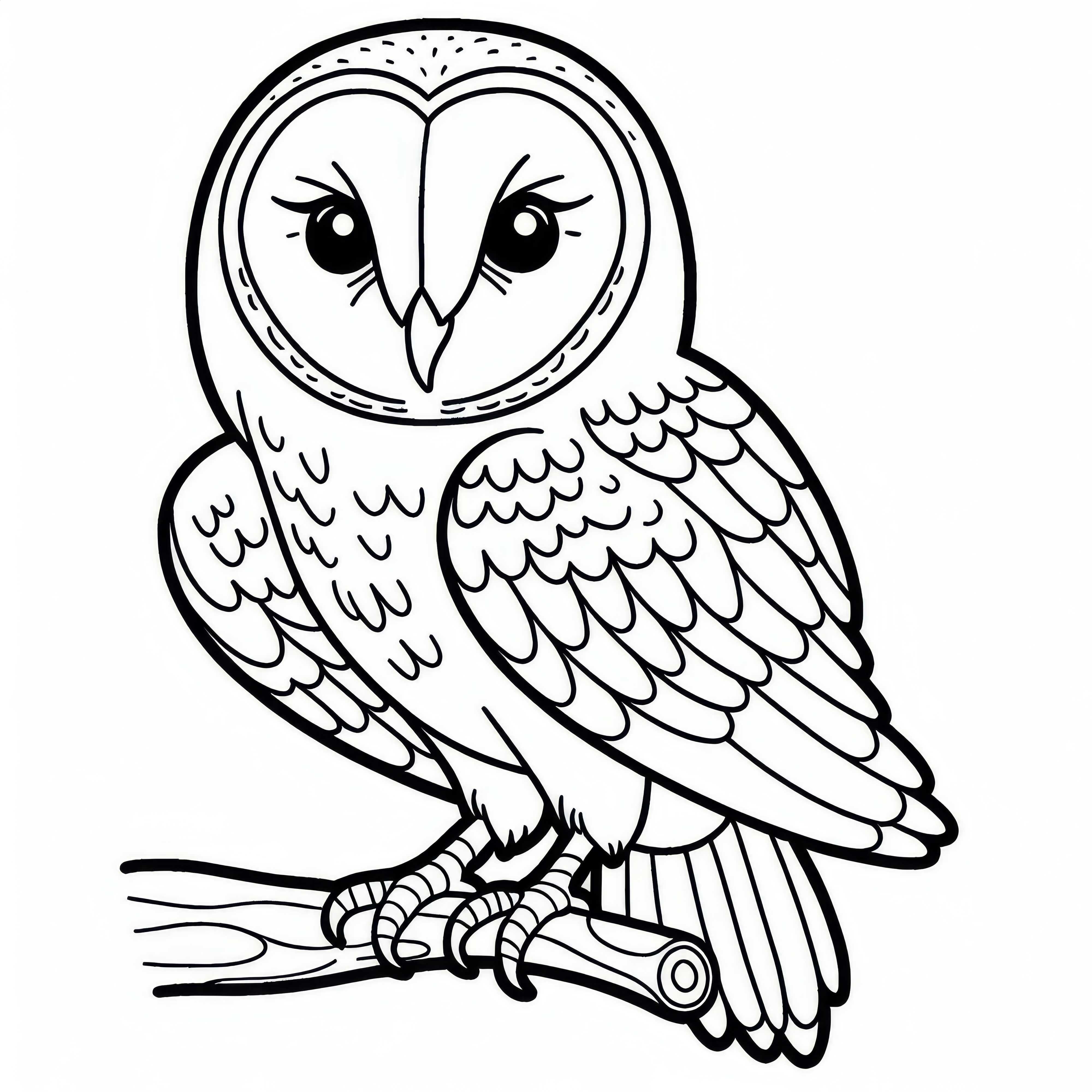 Barn Owl: Barn Owl bird from North America as a coloring page