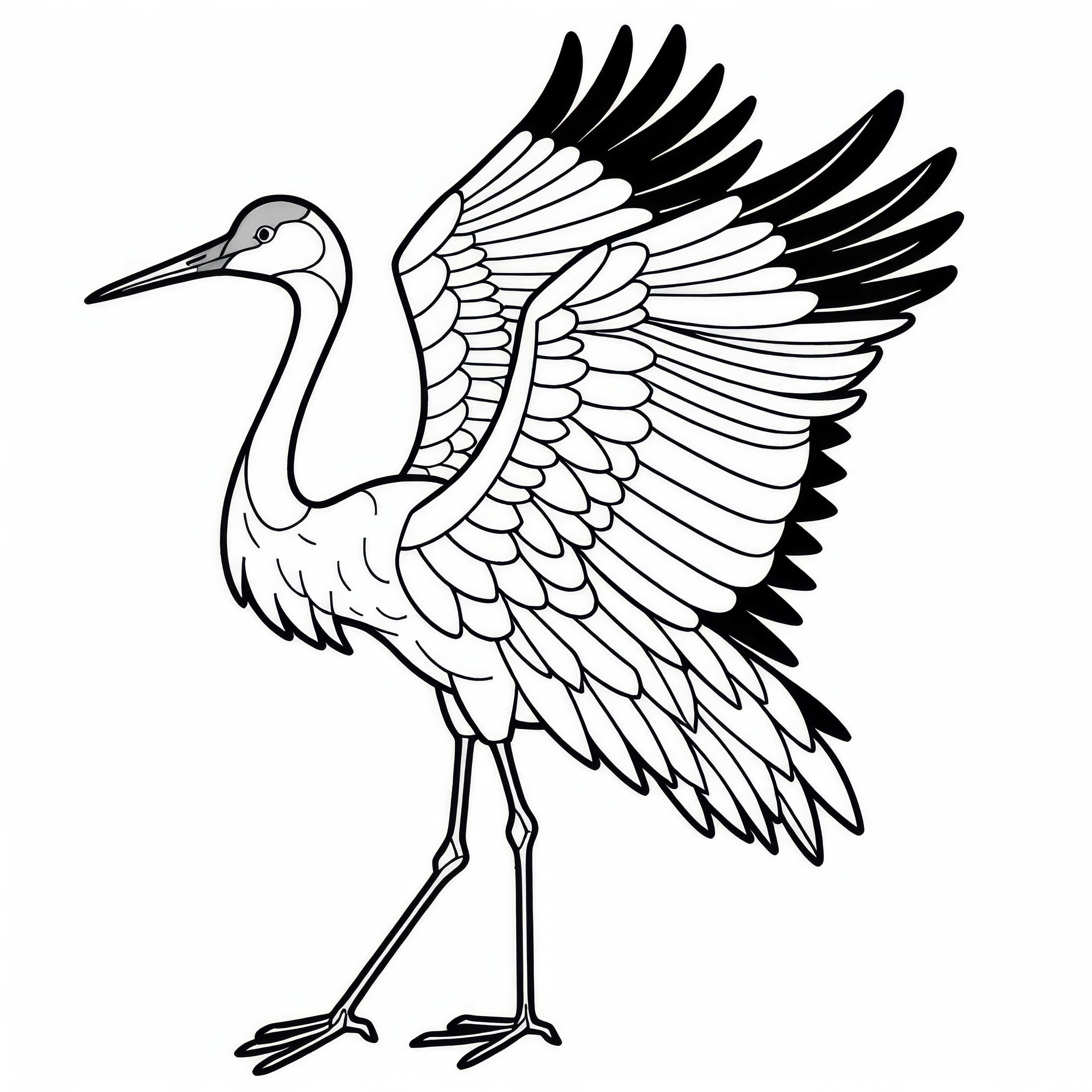 Sandhill Crane – Coloring page for birds in North America Sandhill Crane – Coloring page for birds in North America