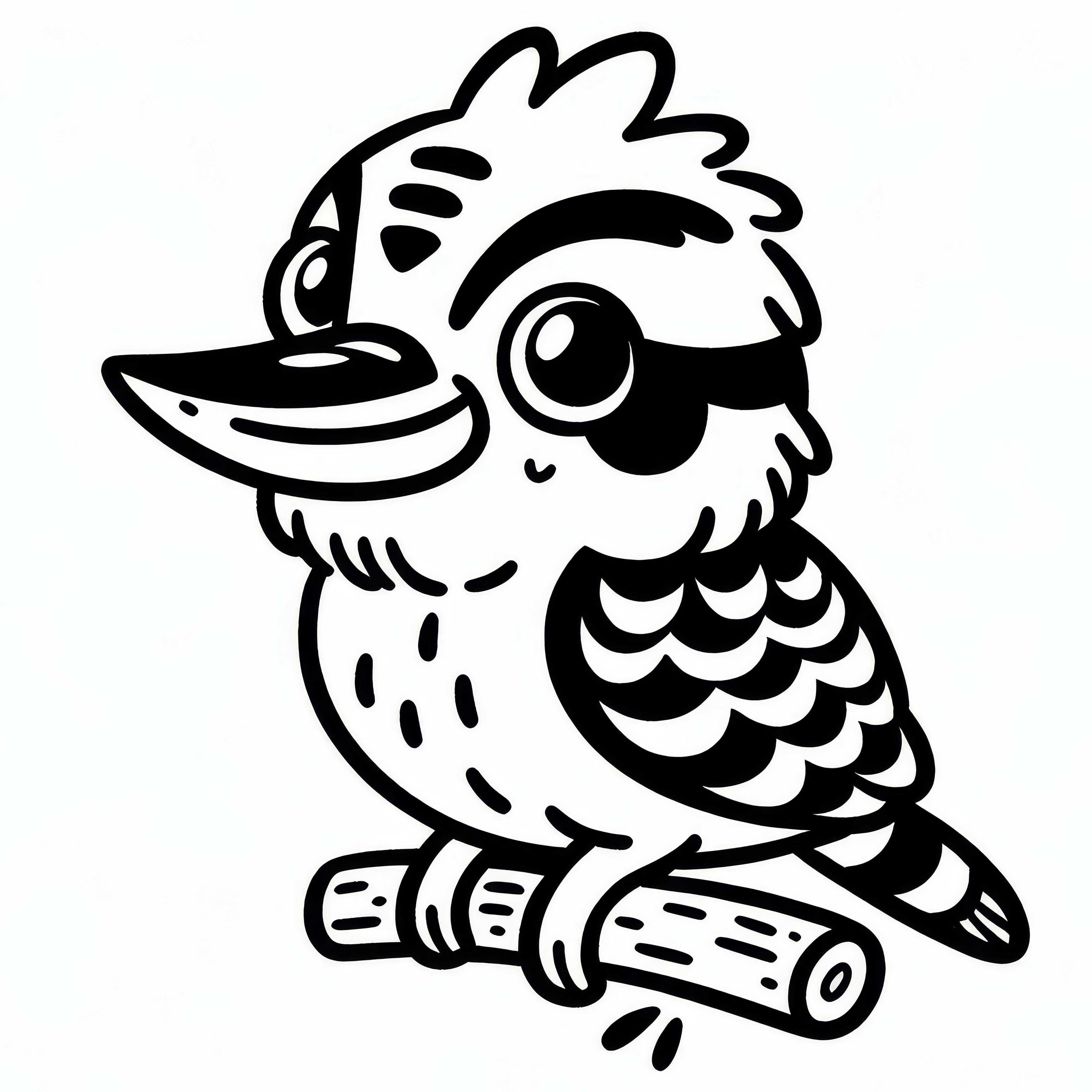 Kookaburra – Laughing Jackass – Bird from Australia – Oceania – Free coloring page Kookaburra - Laughing Jackass - Bird from Australia - Oceania - Free coloring page