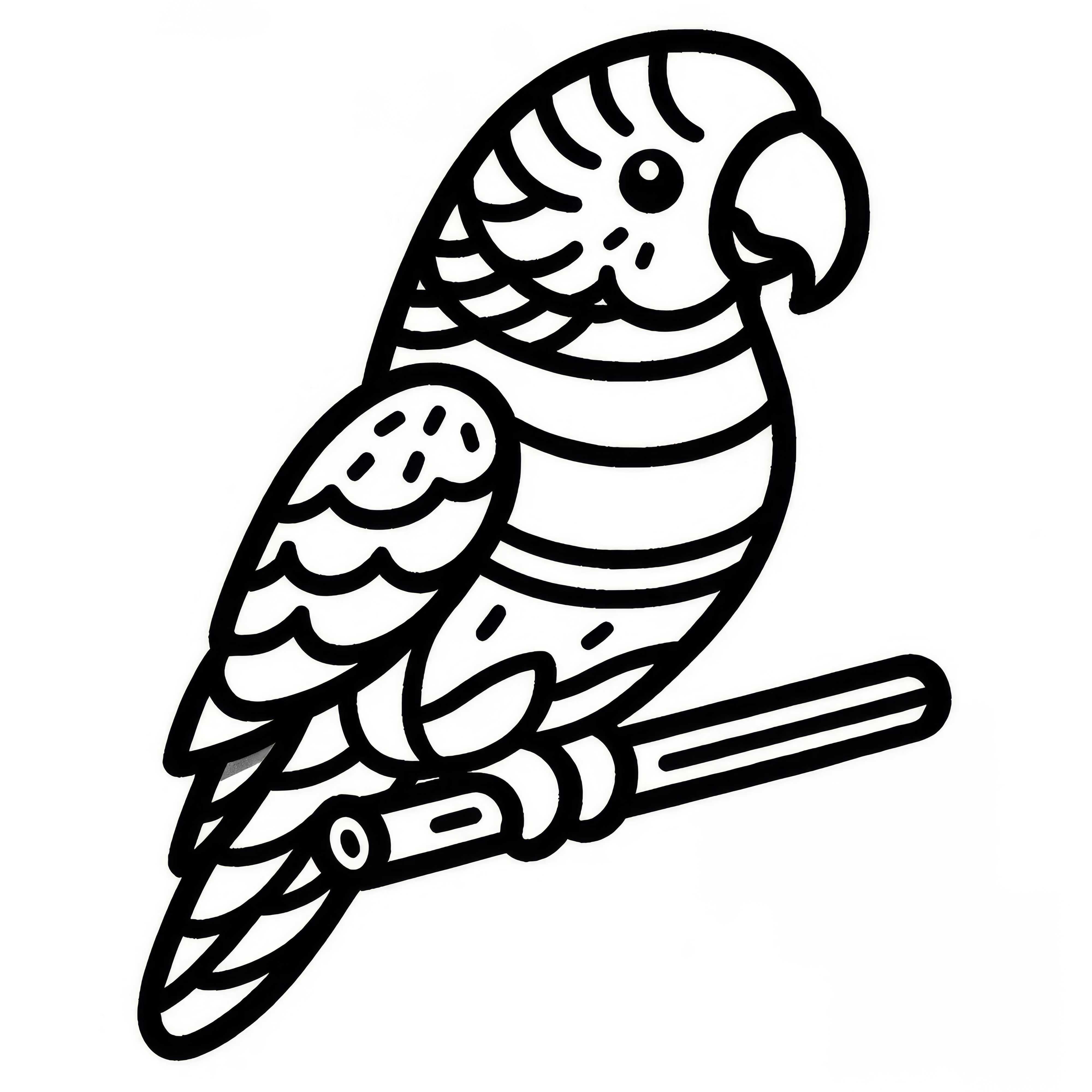 Parrots, Rainbow Lorikeet, bird from Australia and Oceania - Free coloring page Parrots, Rainbow Lorikeet, bird from Australia and Oceania – Free coloring page