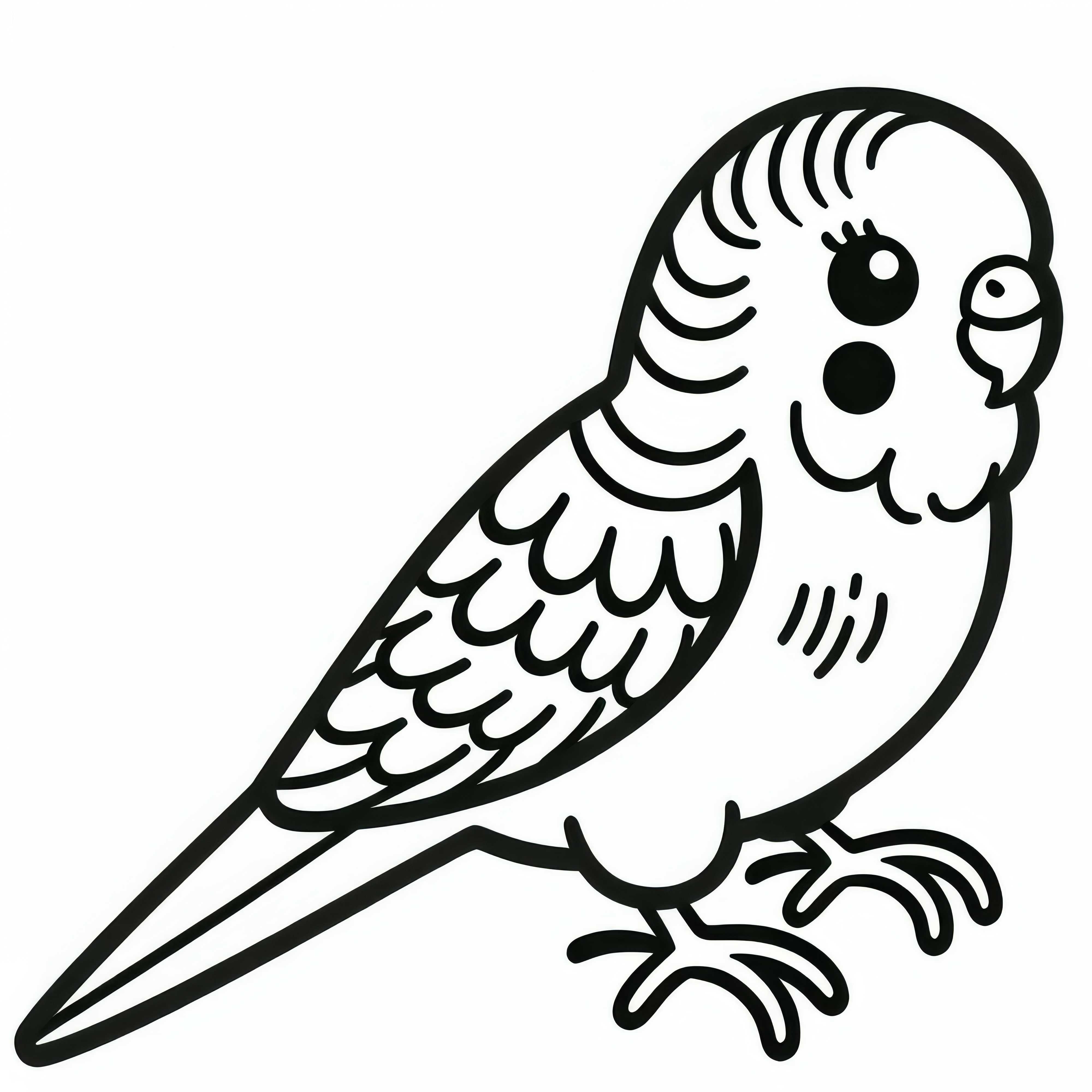 Coloring page of a budgerigar - Budgerigar from Australia and Oceania Coloring page of a budgerigar - budgerigar from Australia and Oceania