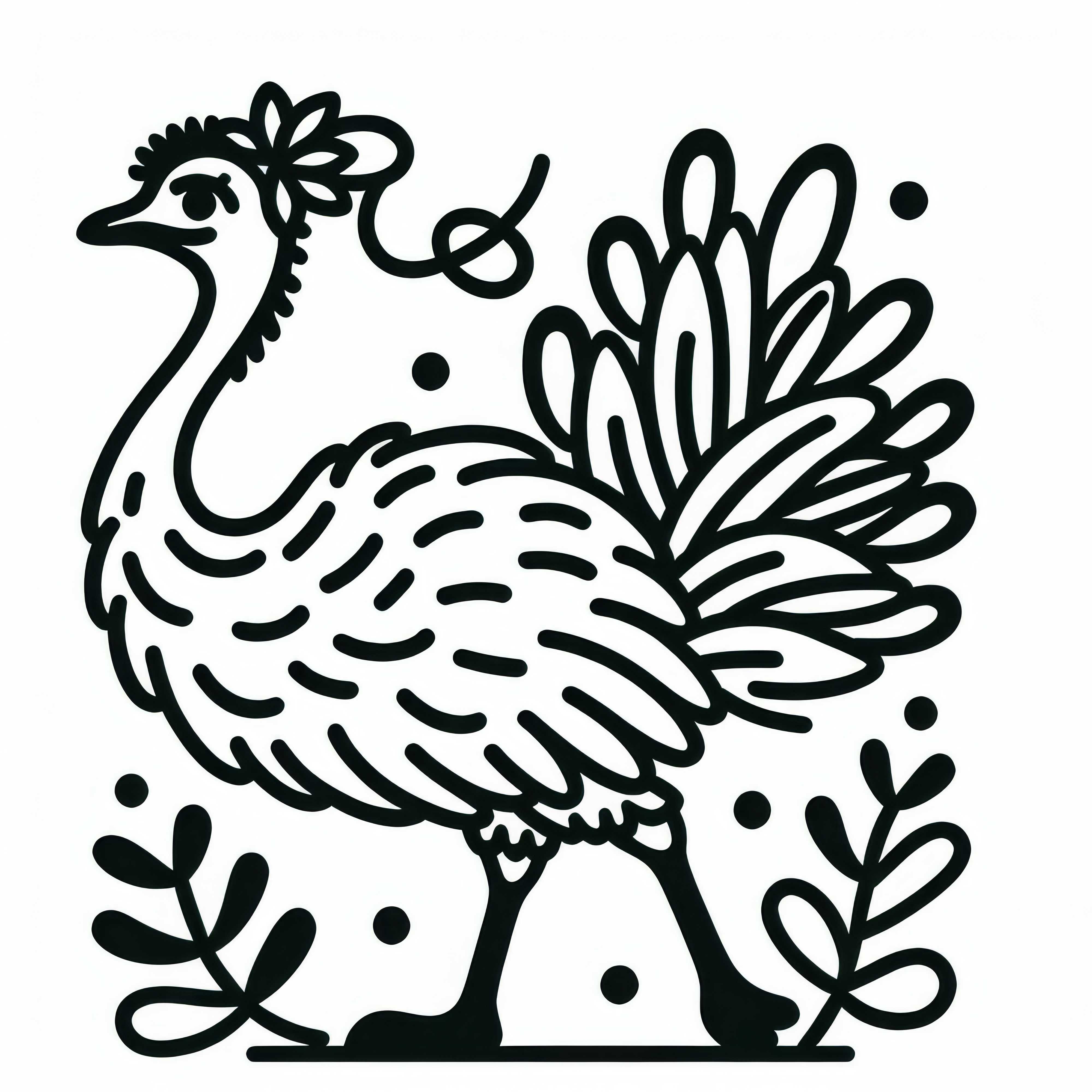 Free download coloring page of Emu bird Australia Oceania Emu bird Australia Oceania coloring page free download