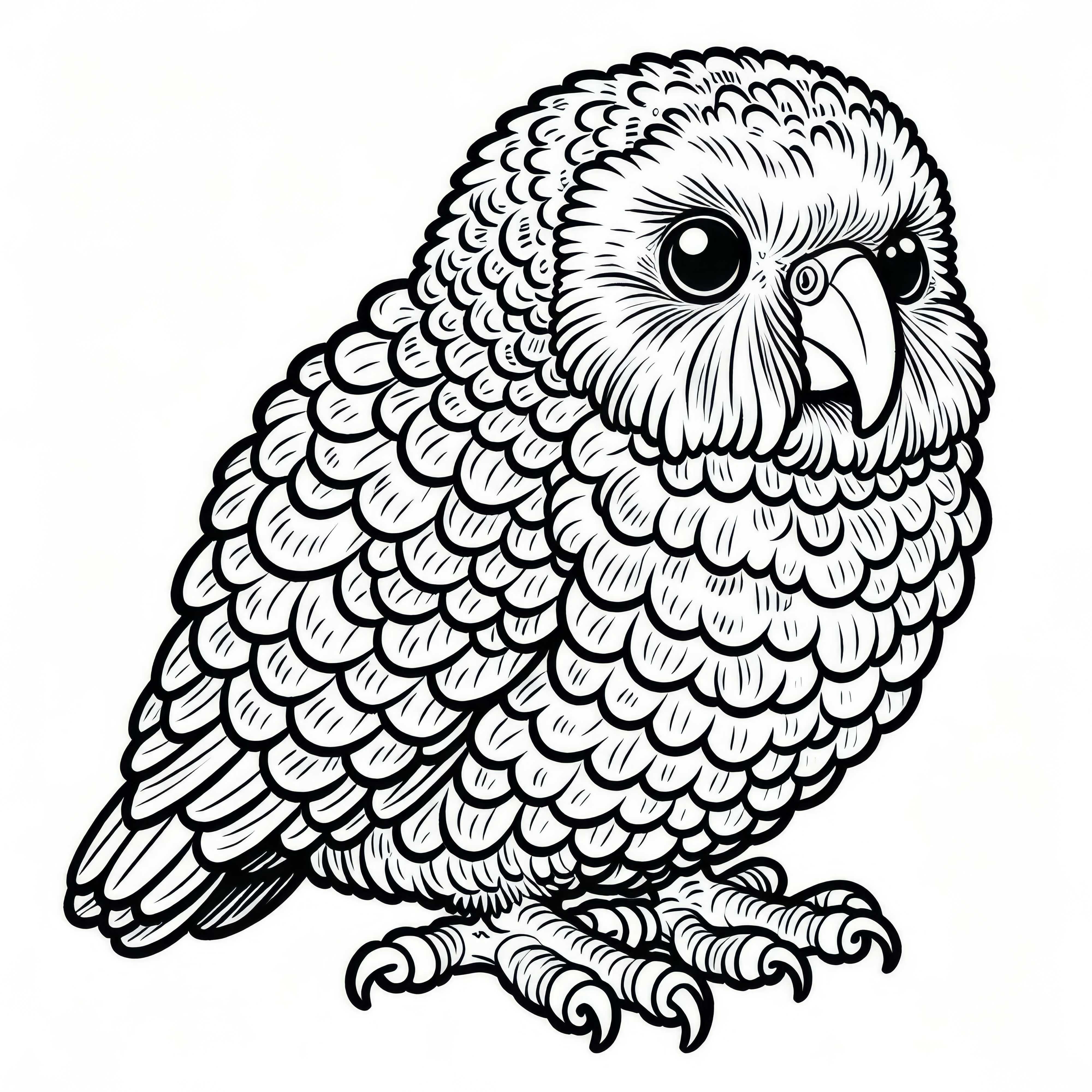 Kakapo Bird Australia Oceania Coloring Page Free Kakapo Bird Australia Oceania Coloring Page Free