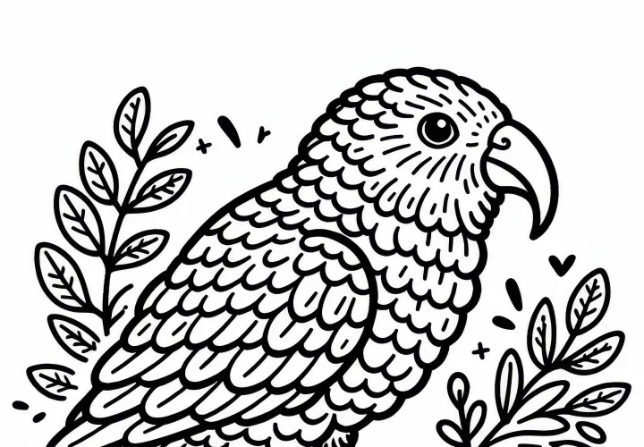 Kea ptica Avstralija Oceanija barvna predloga Brezplačno