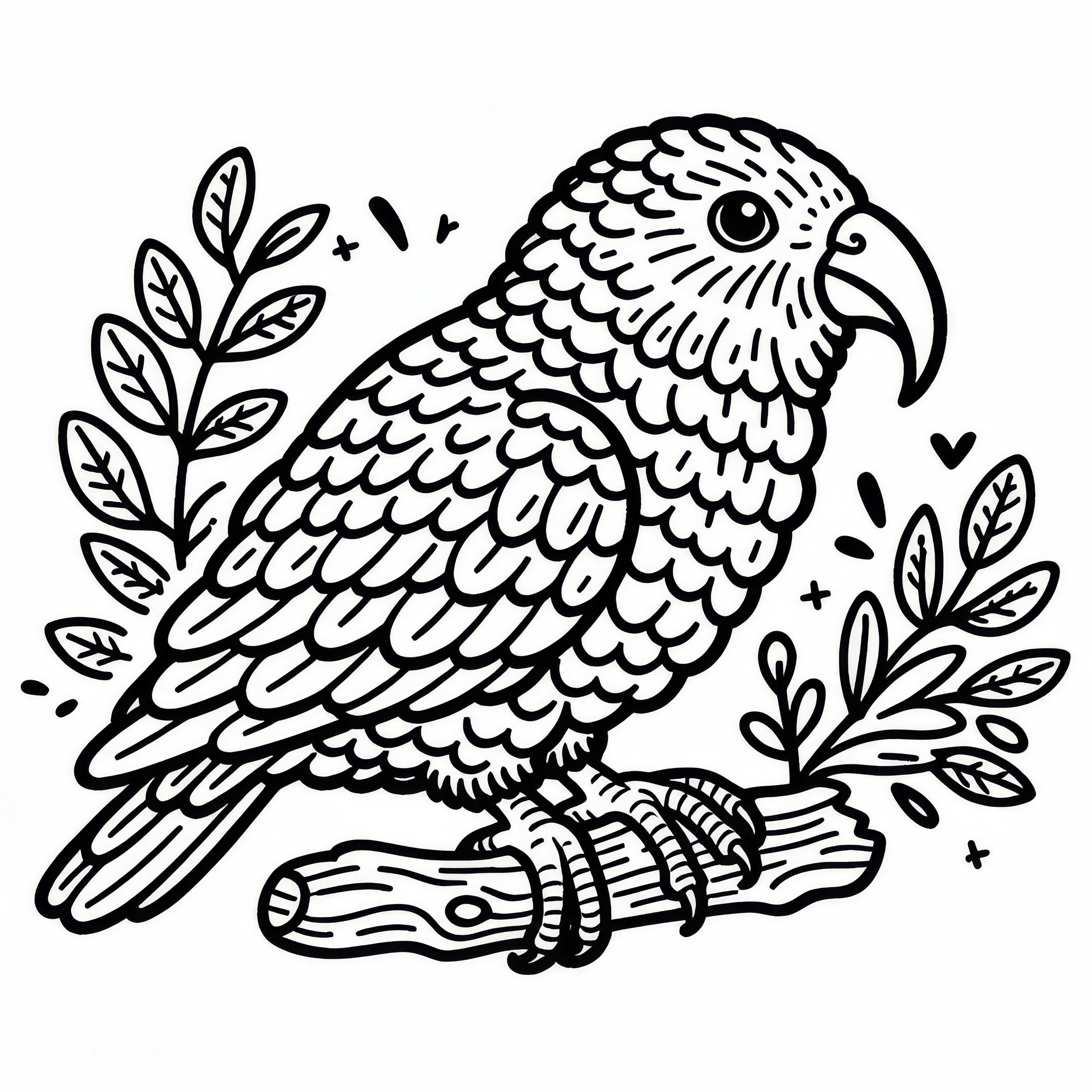 Kea Bird Australia Oceania Coloring Page Free Kea Bird Australia Oceania Coloring Page Free