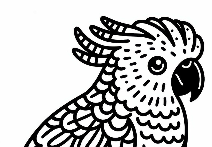 King parrot and Australian king parrot - bird from Australia as a coloring page