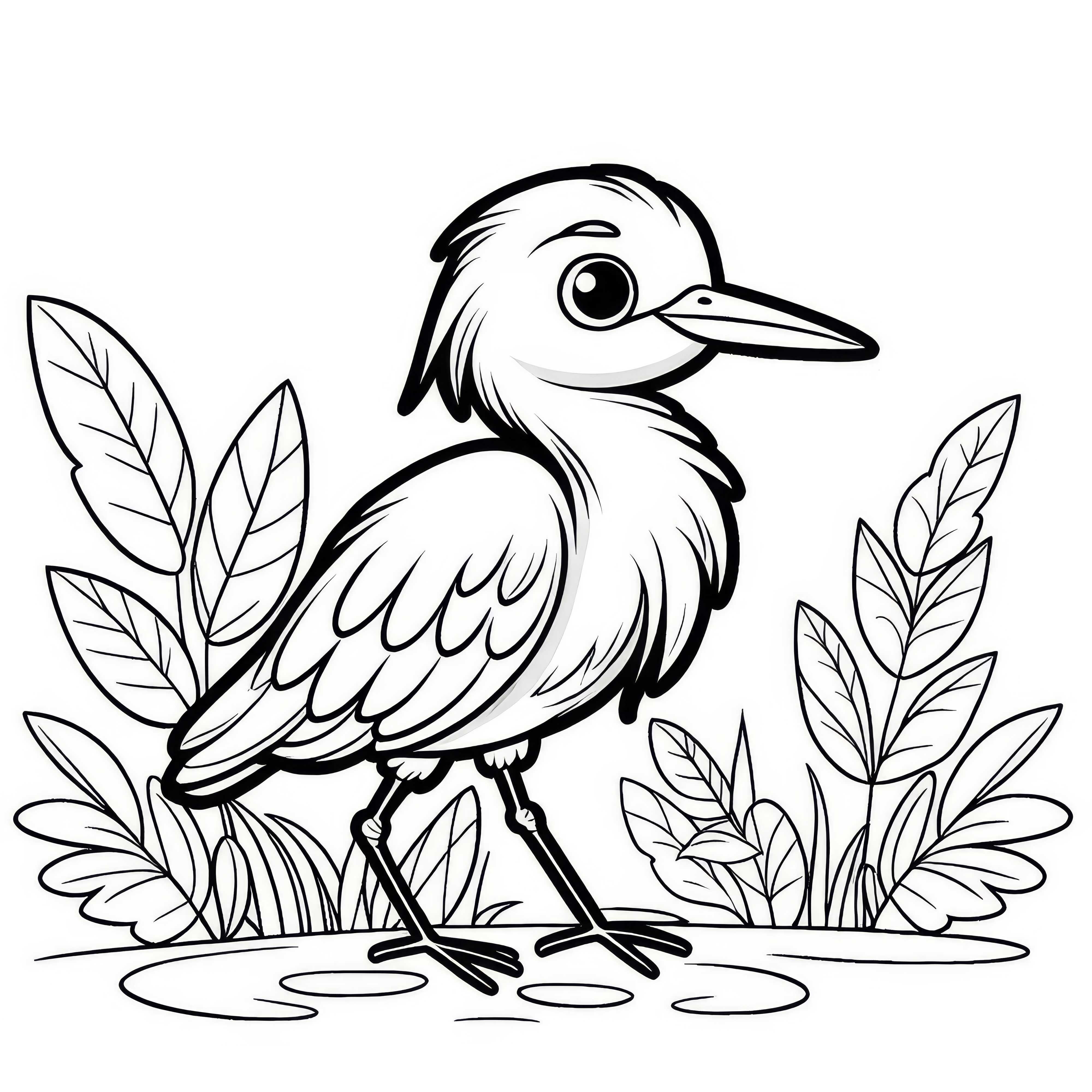 Heron - White-headed Heron Bird in Australia - Coloring Page Free Heron - White-headed Heron Bird in Australia - Coloring Page Free