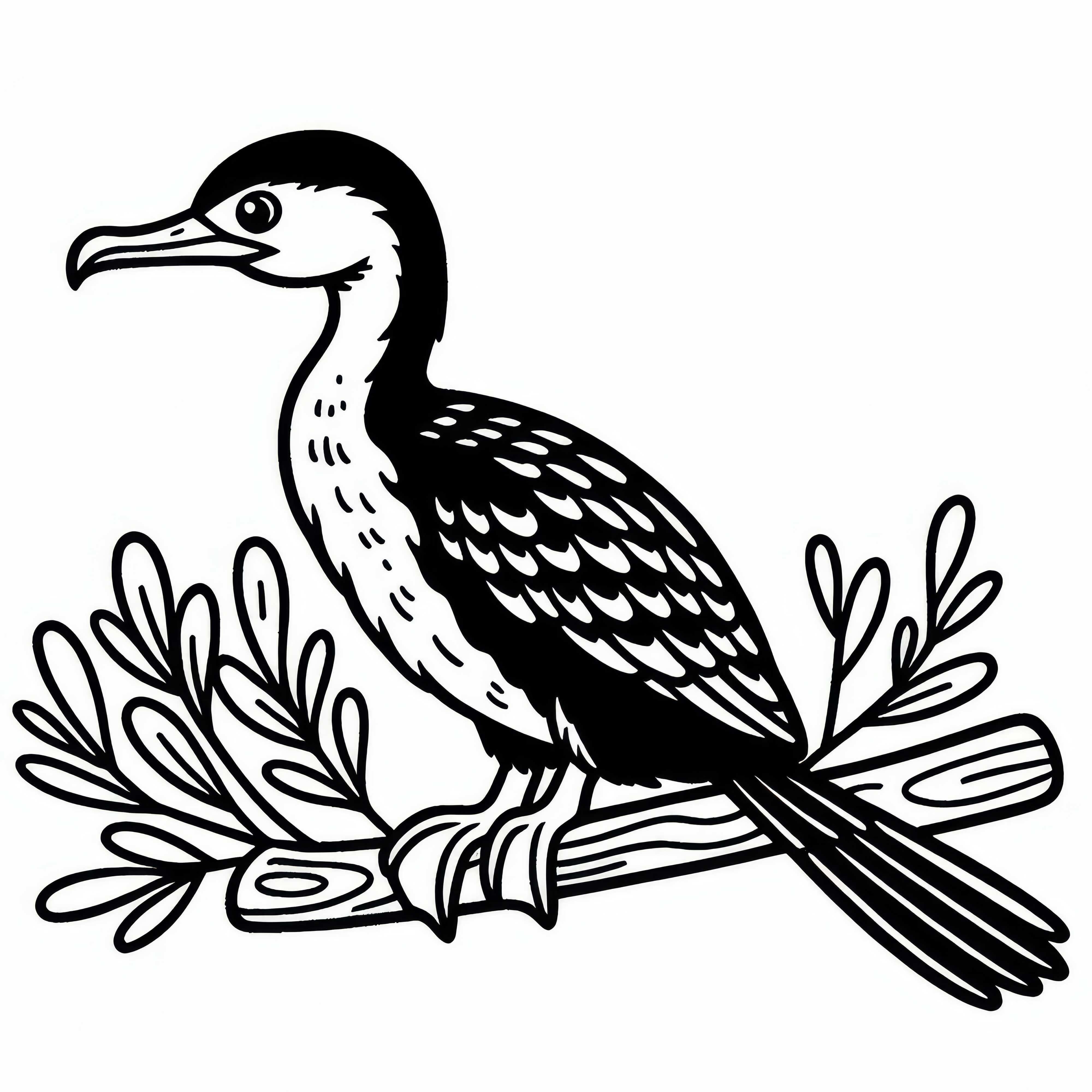 Cormorant - Australian Pied Cormorant - Bird Australia Oceania Coloring Page Free Cormorant - Australian Pied Cormorant - Bird Australia Oceania Coloring Page Free