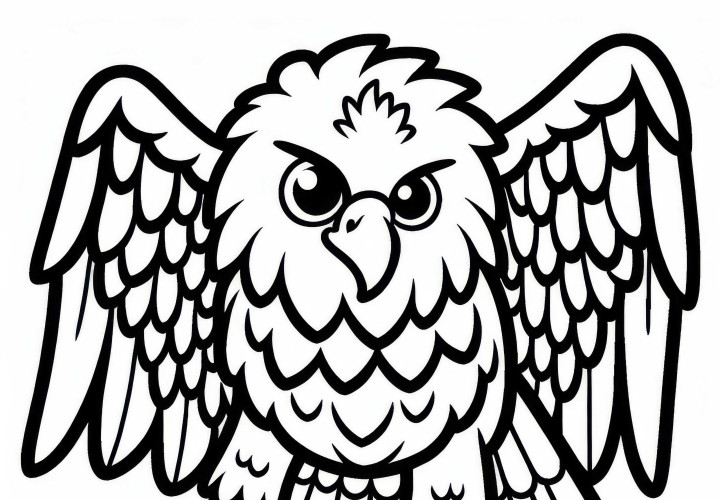 Wedge-tailed Eagle from Australia in high quality as a coloring template
