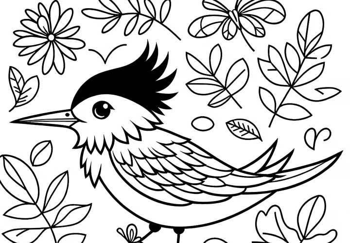 Seabirds and Crested Tern Birds in Australia and Oceania – Free Coloring Page