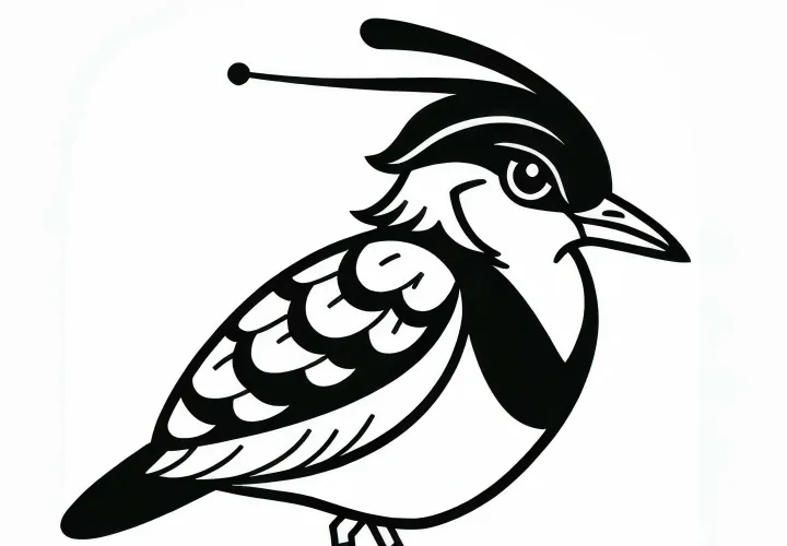 Maskenkiebitz – Brezplačno prenesite pobarvanko ptice iz Avstralije in Oceanije