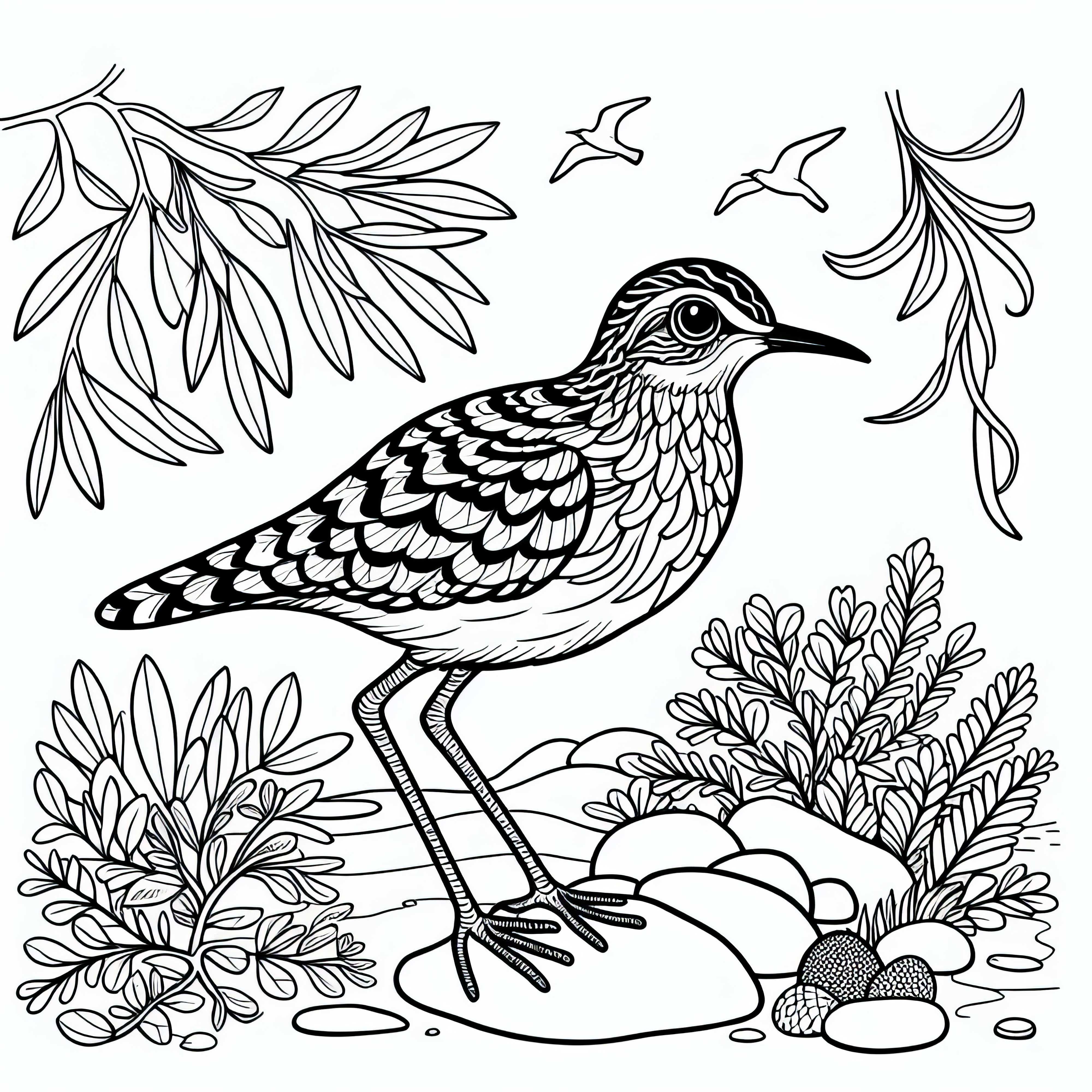 Australian Bush Stone-Curlew – Bird in Australia – Free coloring page Australian Bush Stone-Curlew – Bird in Australia – Free coloring page