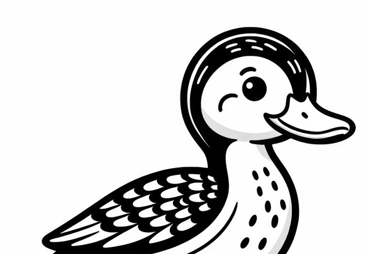 Torrent Duck - A bird from Australia and Oceania as a free coloring page
