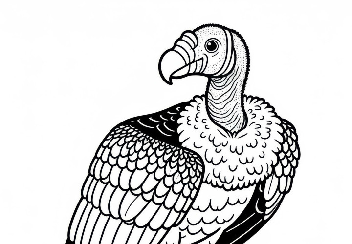 Andean Condor – Andean condor bird from South America as a free coloring page