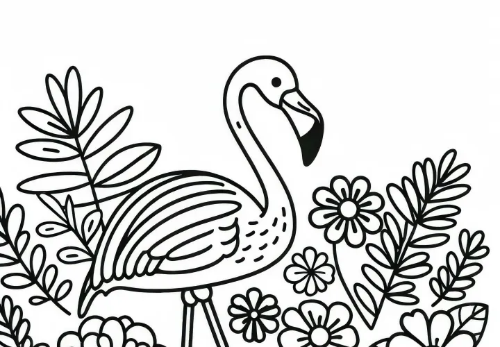 Čilski flamingo ptica Južna Amerika pobarvanka Brezplačno