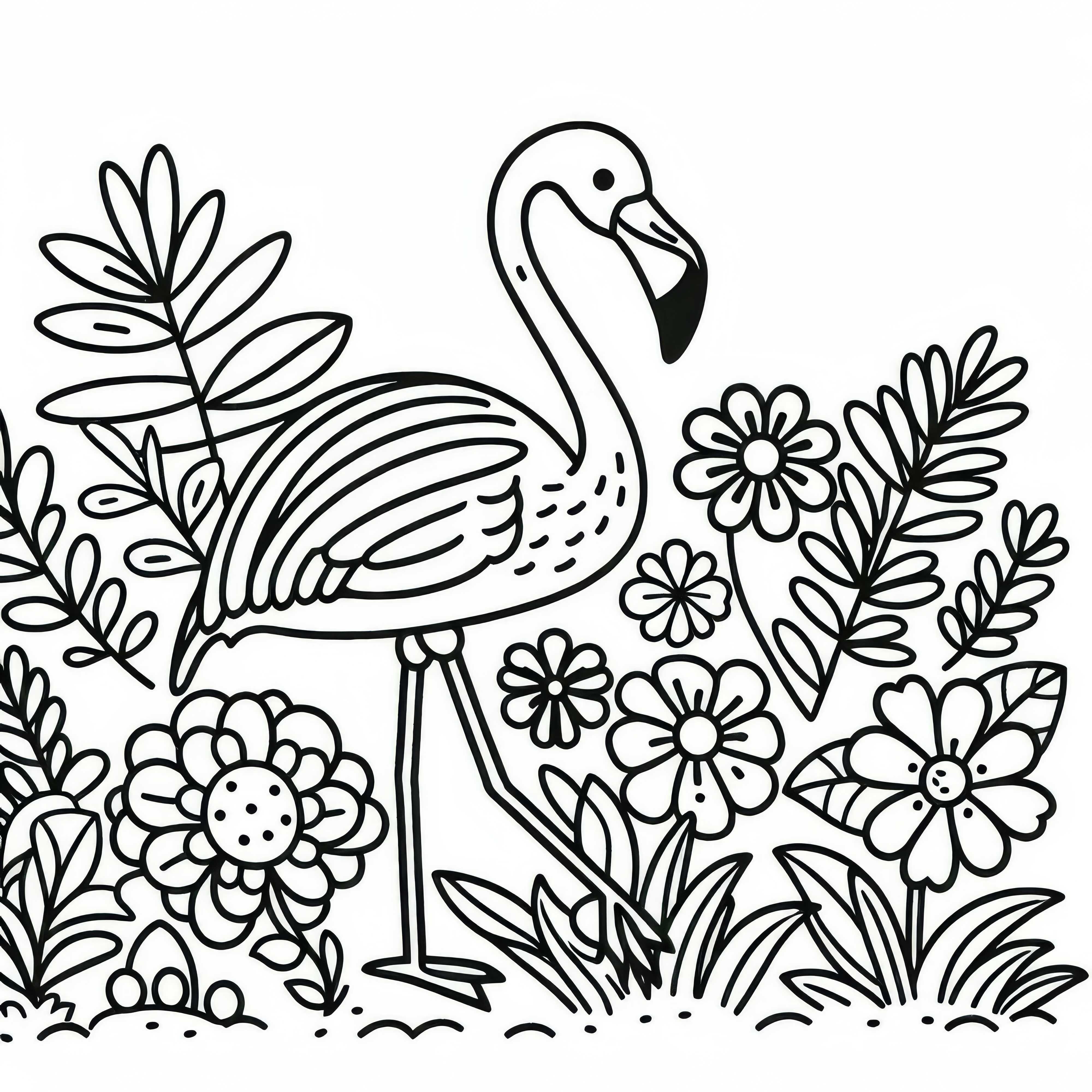Chilean Flamingo Bird South America Coloring Page Free