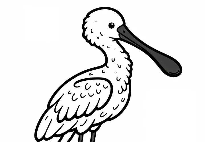 Barvna slika roza žličarja – ptica iz Južne Amerike