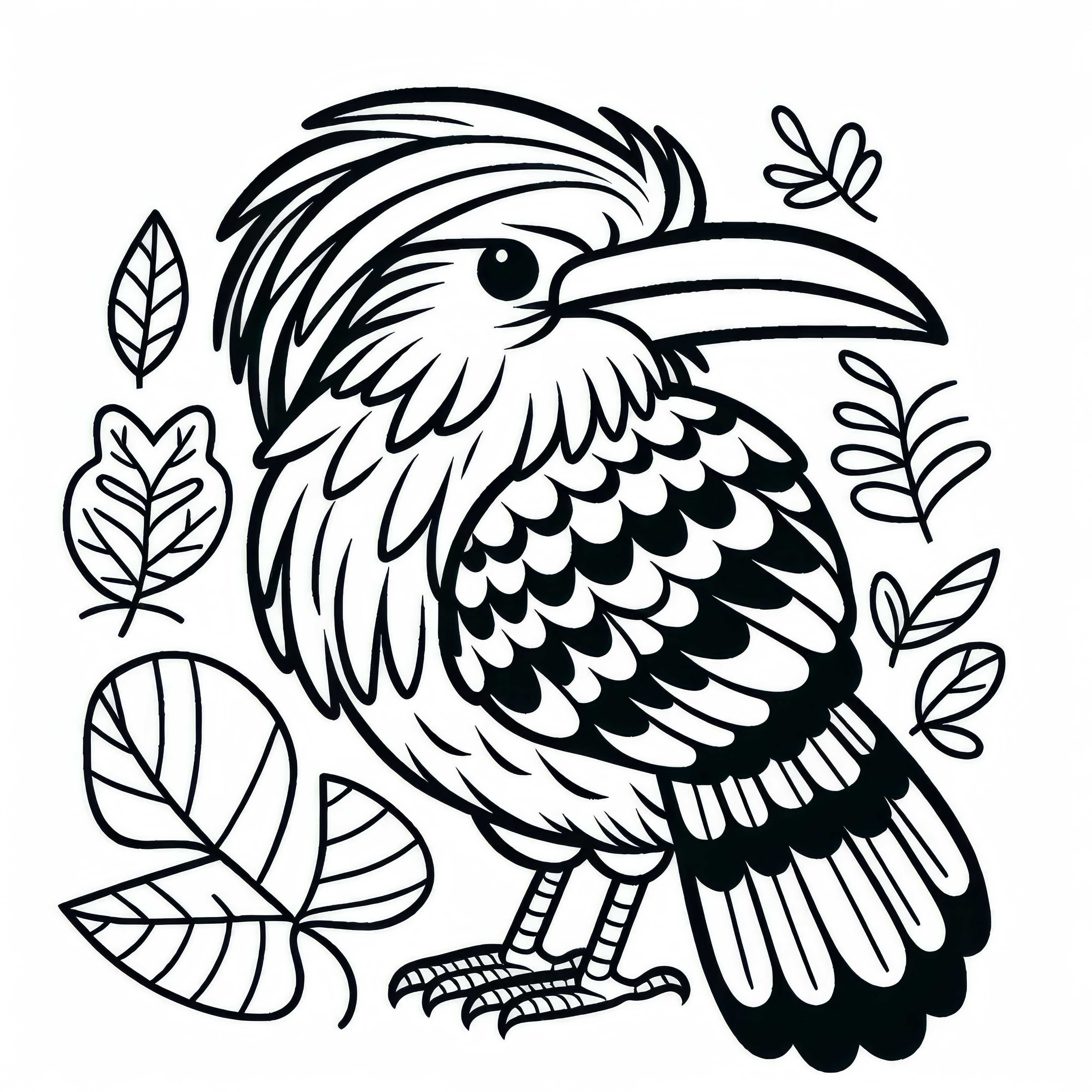 Hoatzin Bird South America Coloring Page Free