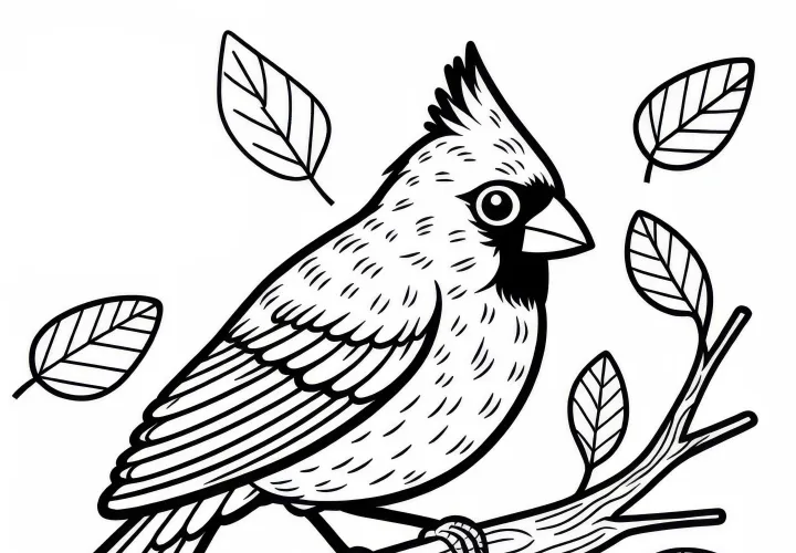 Kardinal s kapico - Rdečekapast kardinal ptica v Južni Ameriki kot barvna slika brezplačno