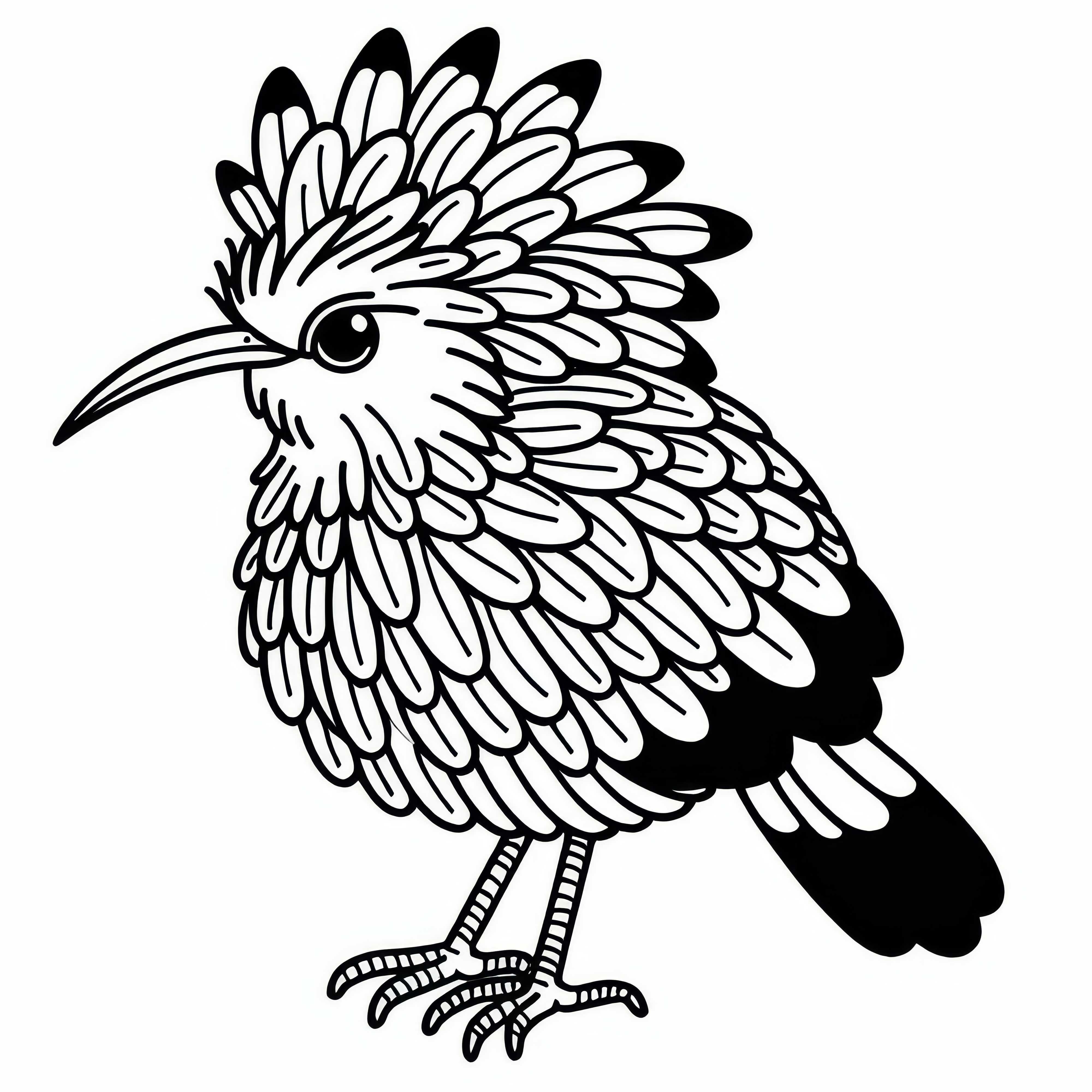 Red-Legged Seriema - Free Coloring Page of the Bird from South America Download