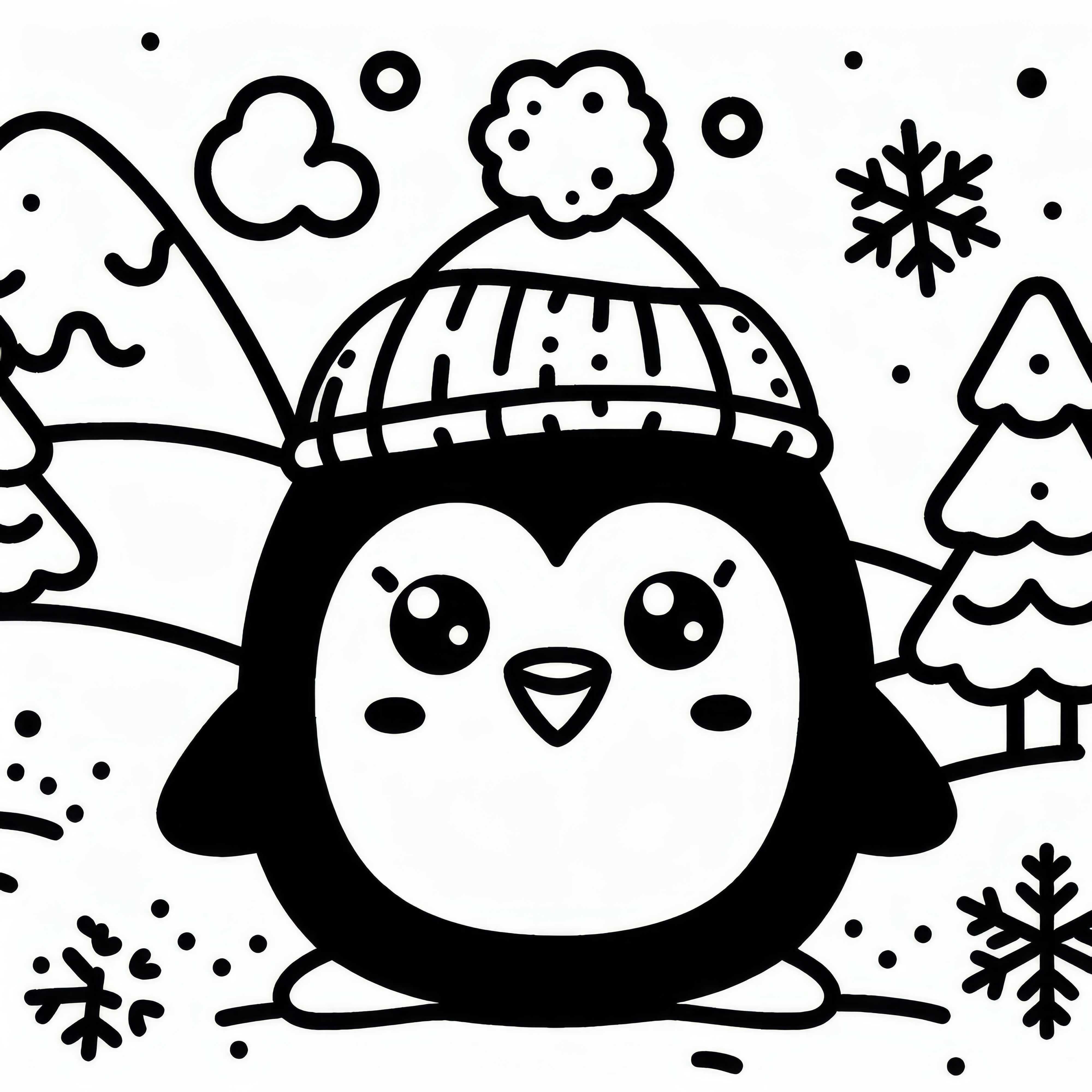 Penguin as a bird from South America &ndash; Free coloring page