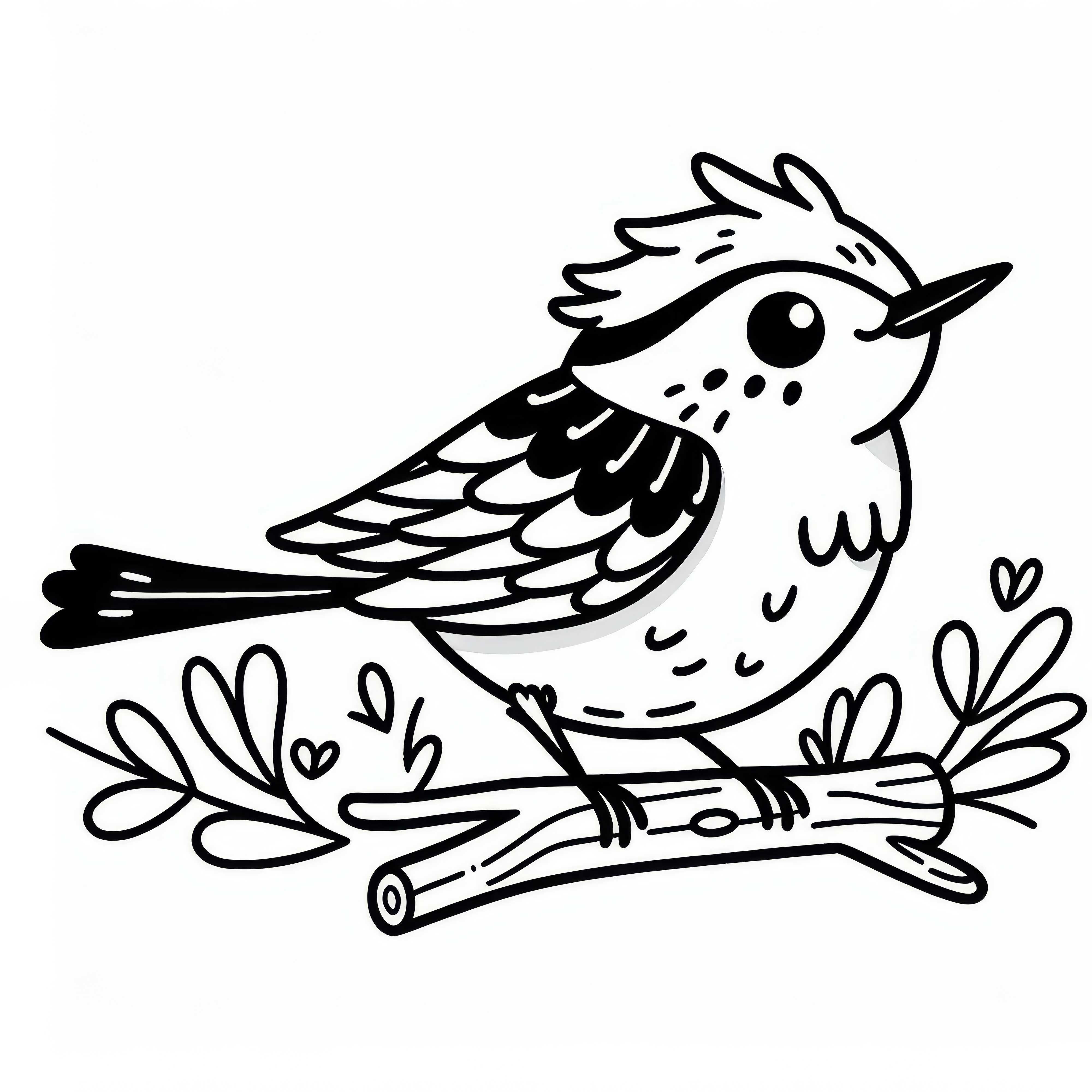 White-Headed Marsh Tyrant - Bird in South America Coloring Page Free White-Headed Marsh Tyrant - Free Coloring Page of the Bird in South America
