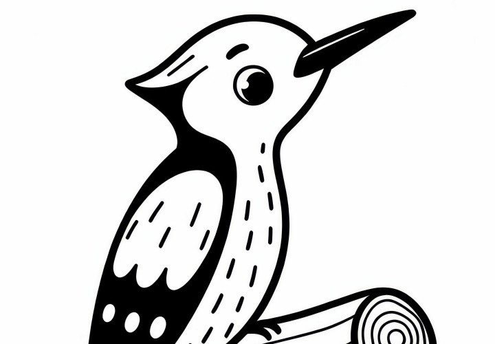 Woodpeckers in South America - Free Coloring Page