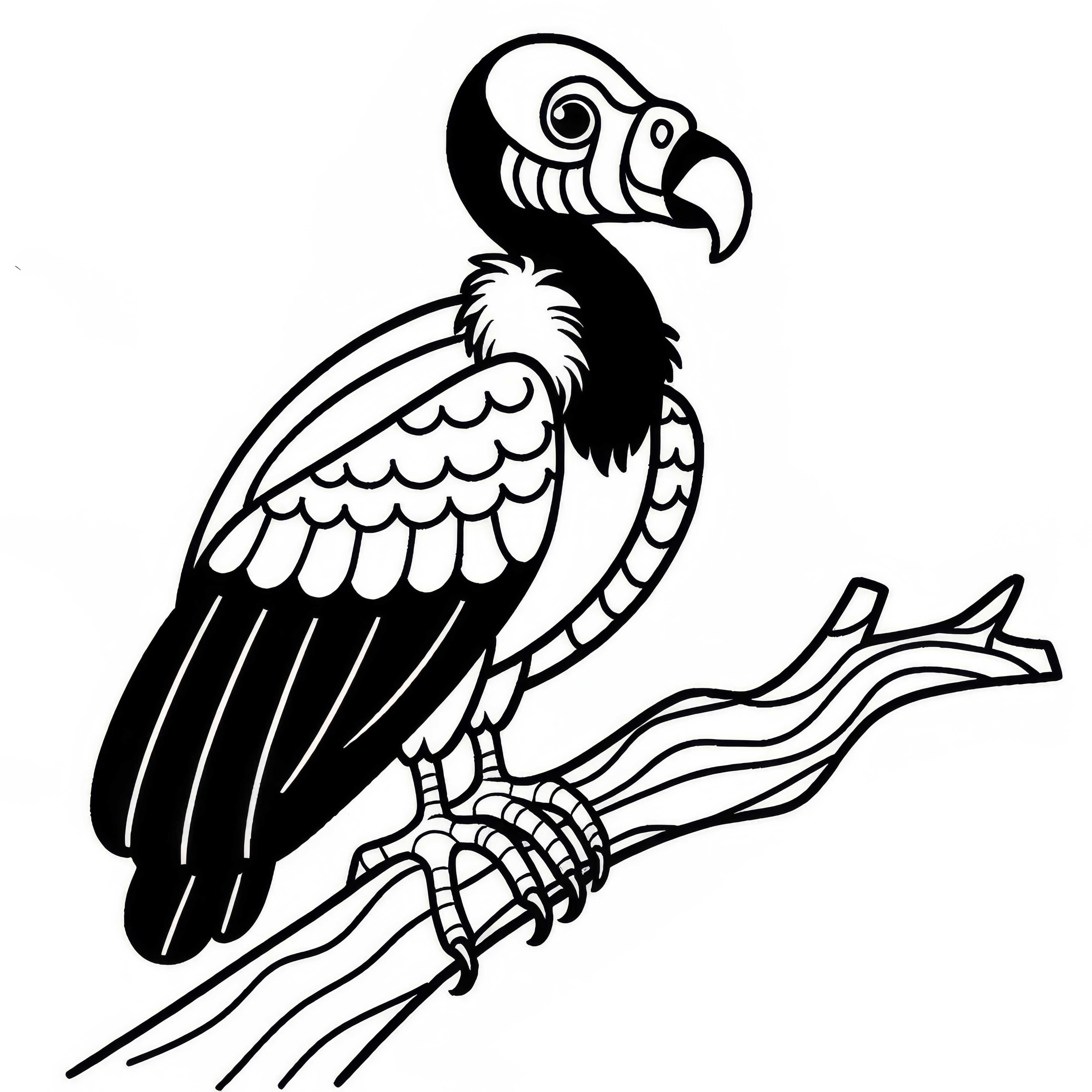 King vulture &ndash; King bird of South America as a free coloring page