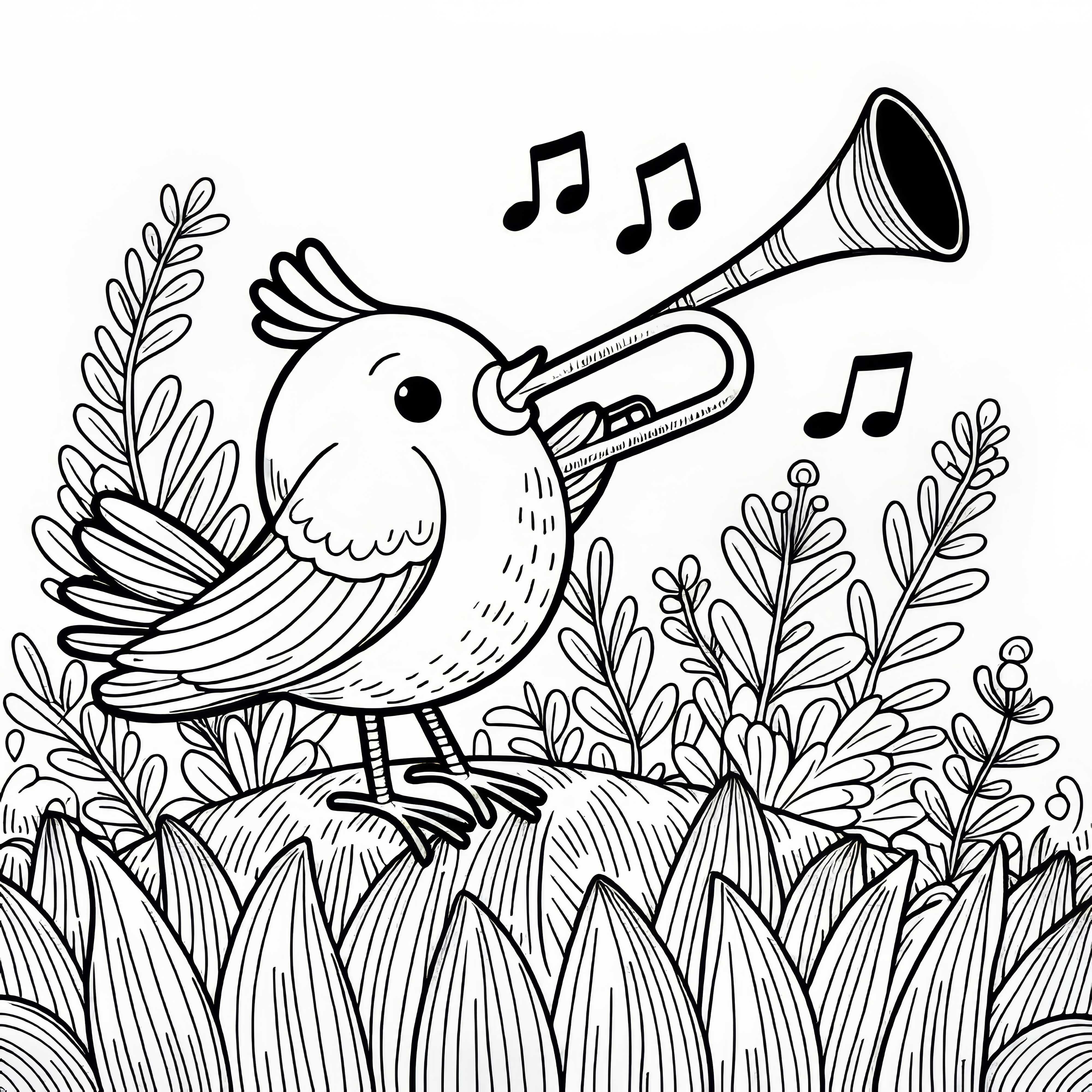 Trumpeter birds &ndash; Trumpeters from South America &ndash; Free coloring page
