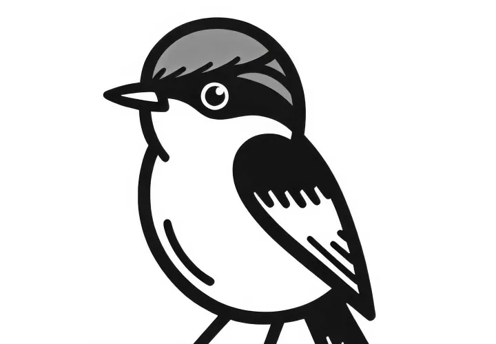 Rdečerjava ptica Južna Amerika risba za barvanje brezplačno