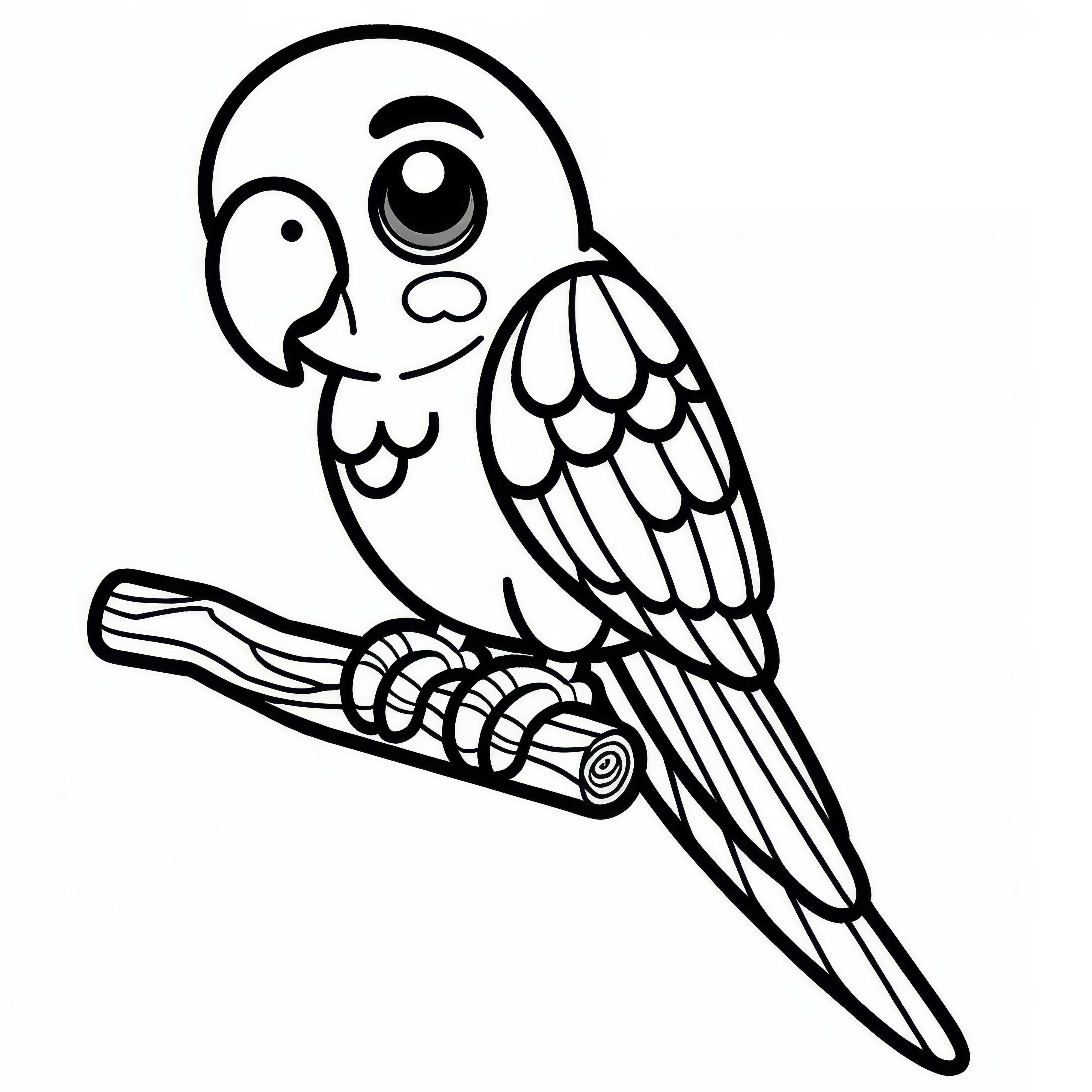 Forest parakeet coloring page &ndash; Free coloring picture for creatives