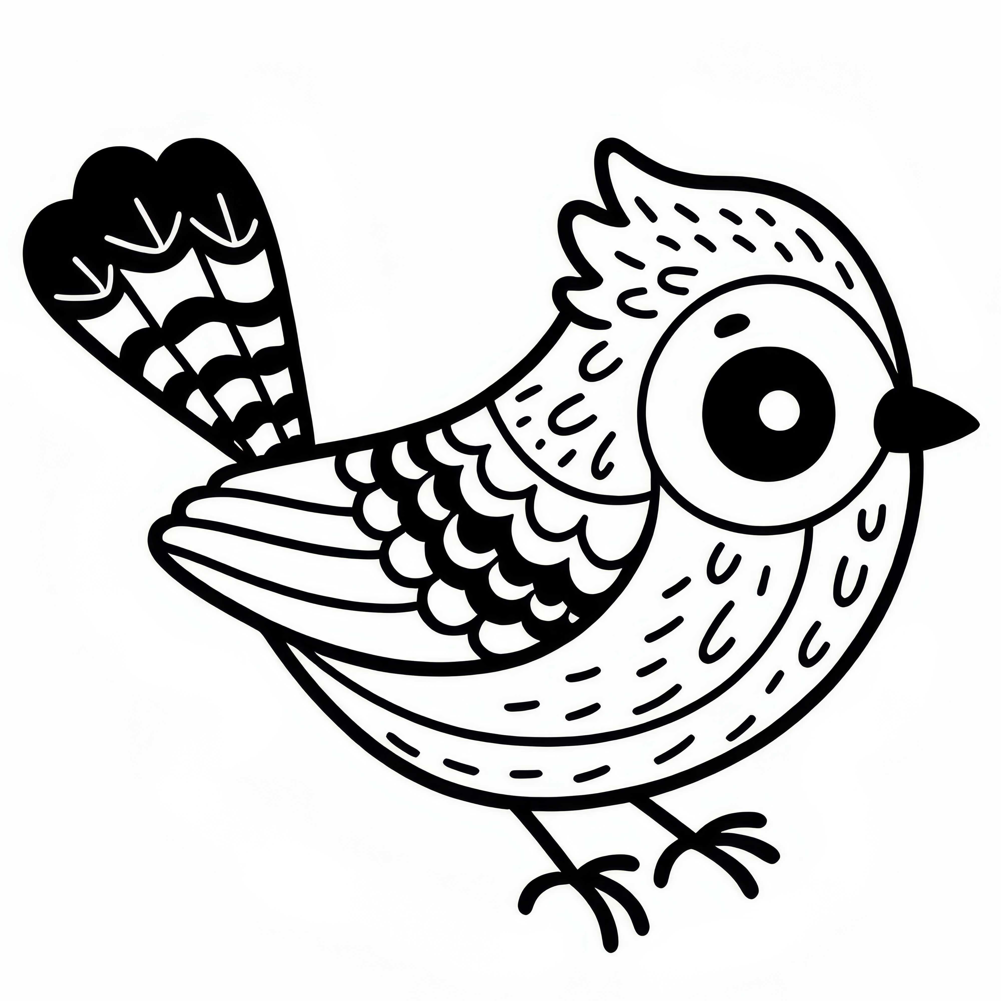 Brown Jay - Bird from South America as a free coloring page