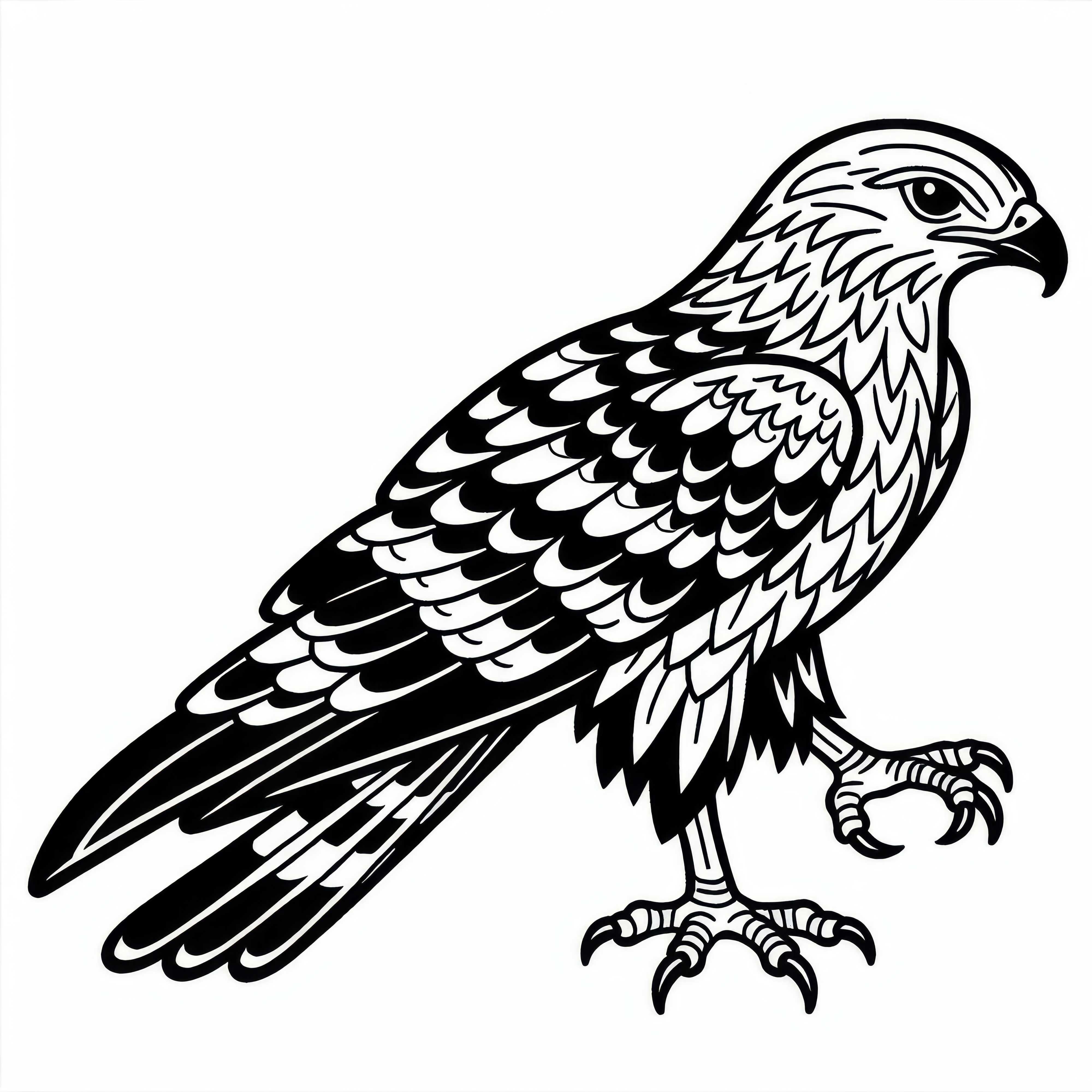Black Kite Bird Asia Coloring Template Free Black kite bird Asia coloring page free